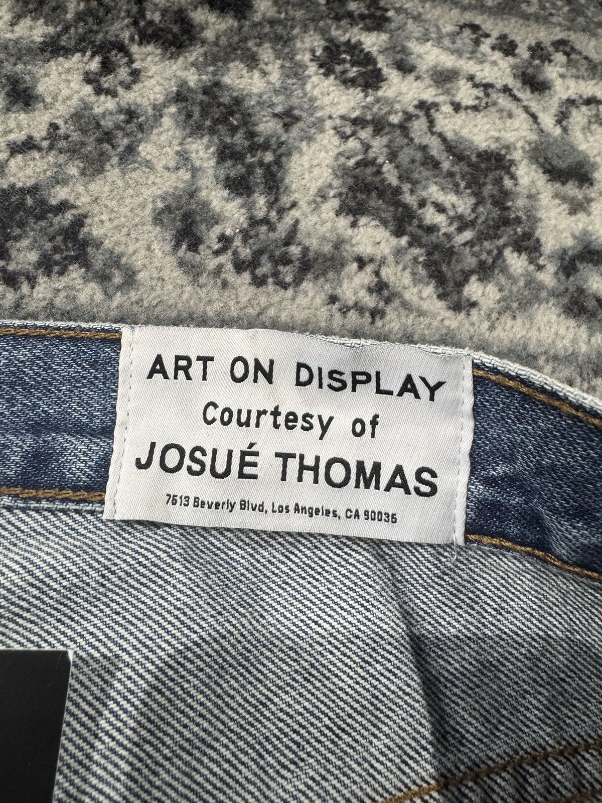 Gallery Dept. Gallery Dept. Flared Distressed Leather Paneled Denim Size US 33 - 6 Thumbnail