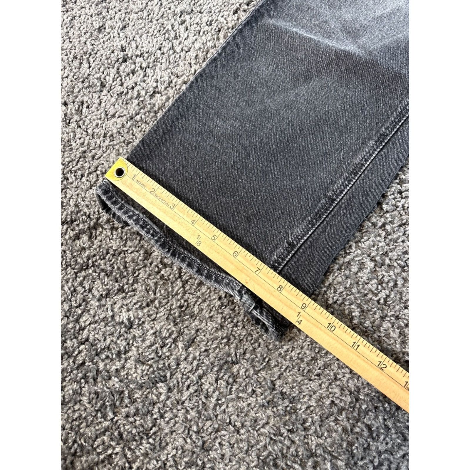 American Eagle Outfitters American Eagle Outfitters Jeans Womens 14 34x28 Black Straight High Rise Baggy Relaxed Denim 34 In Inseam Y2K Vintage No Size 36" / US 14 / IT 50 - 3 Thumbnail