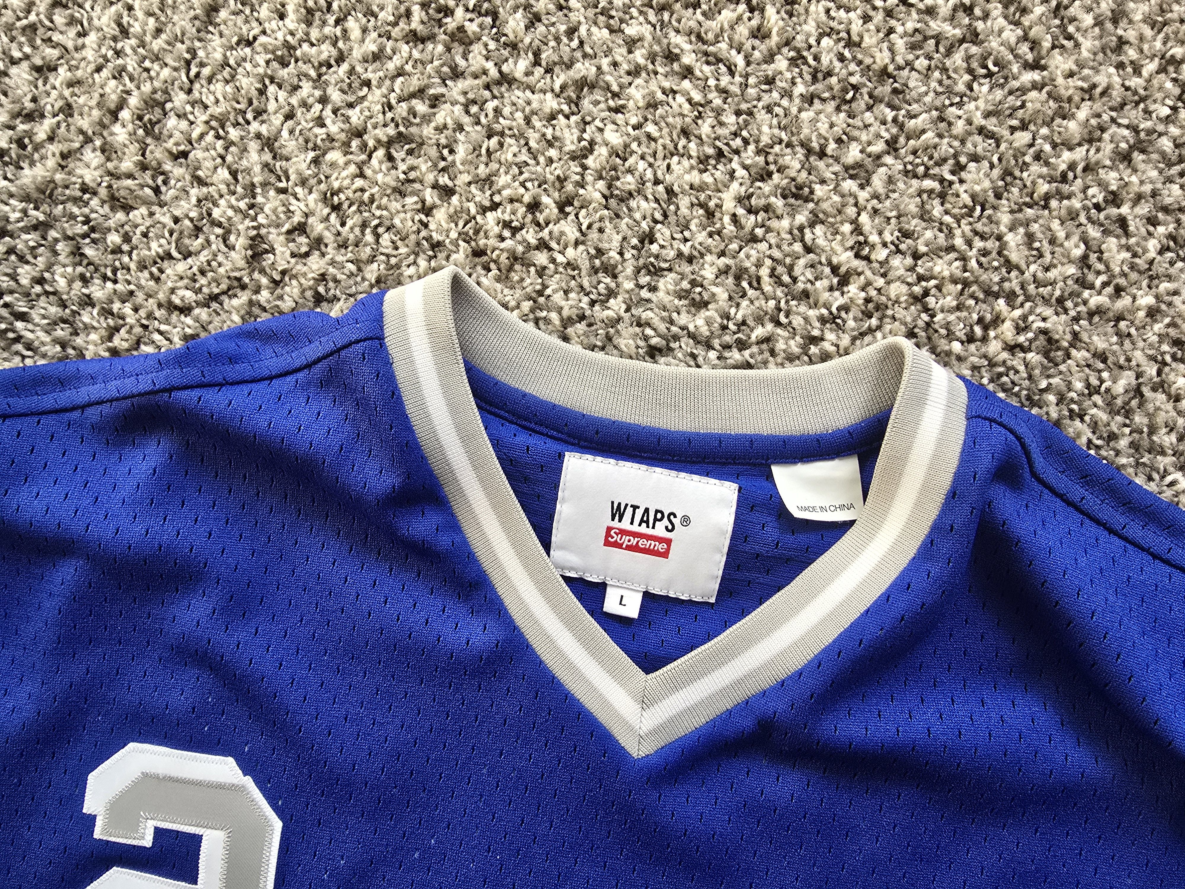Supreme × Wtaps Supreme/WTAPS Hockey Jersey Blue Large – Excellent Condition Size US L / EU 52-54 / 3 - 4 Thumbnail