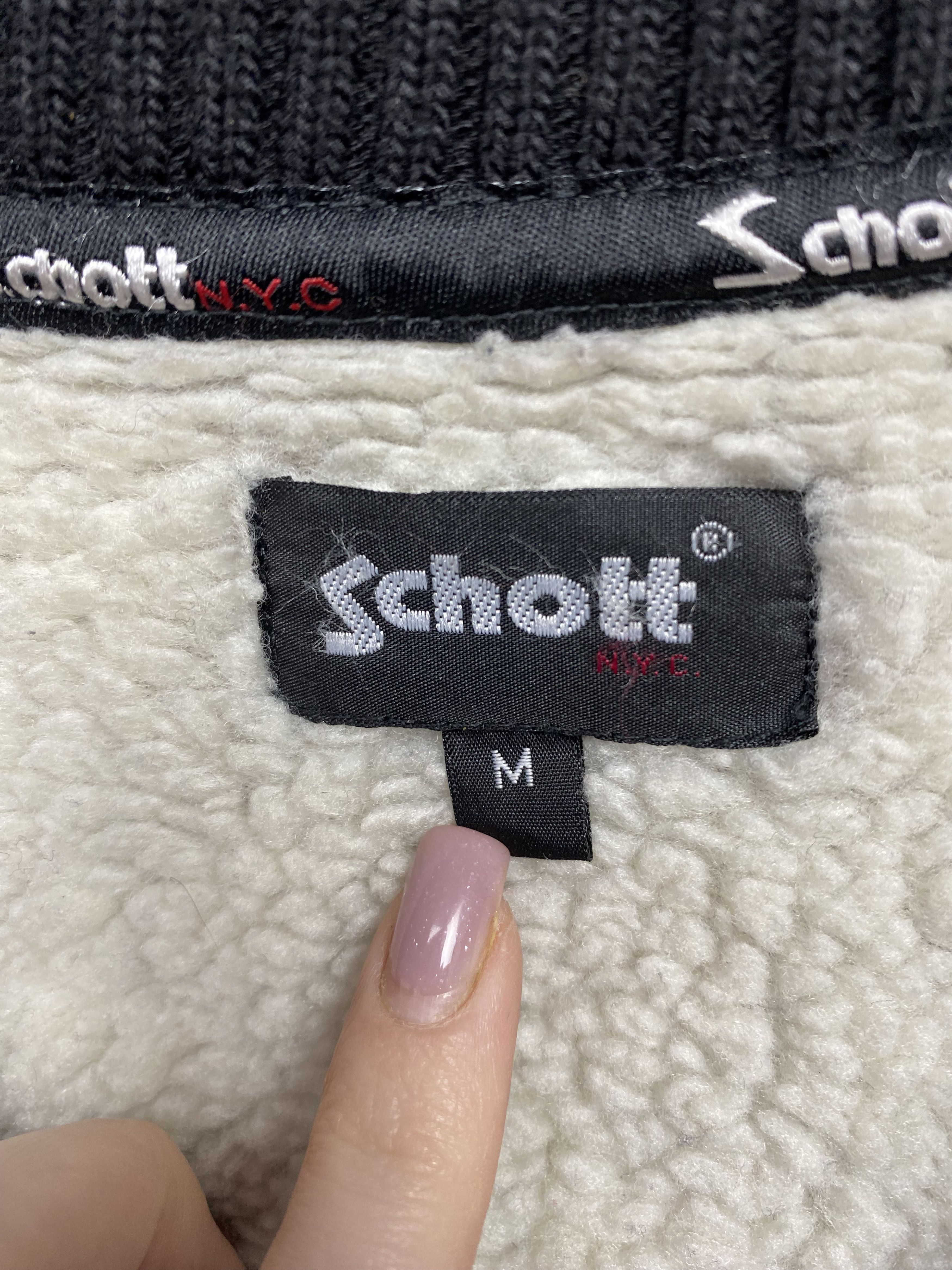 Schott × Vintage Schott Vintage Mens Sherpa Fleece Jacket Size US M / EU 48-50 / 2 - 5 Thumbnail