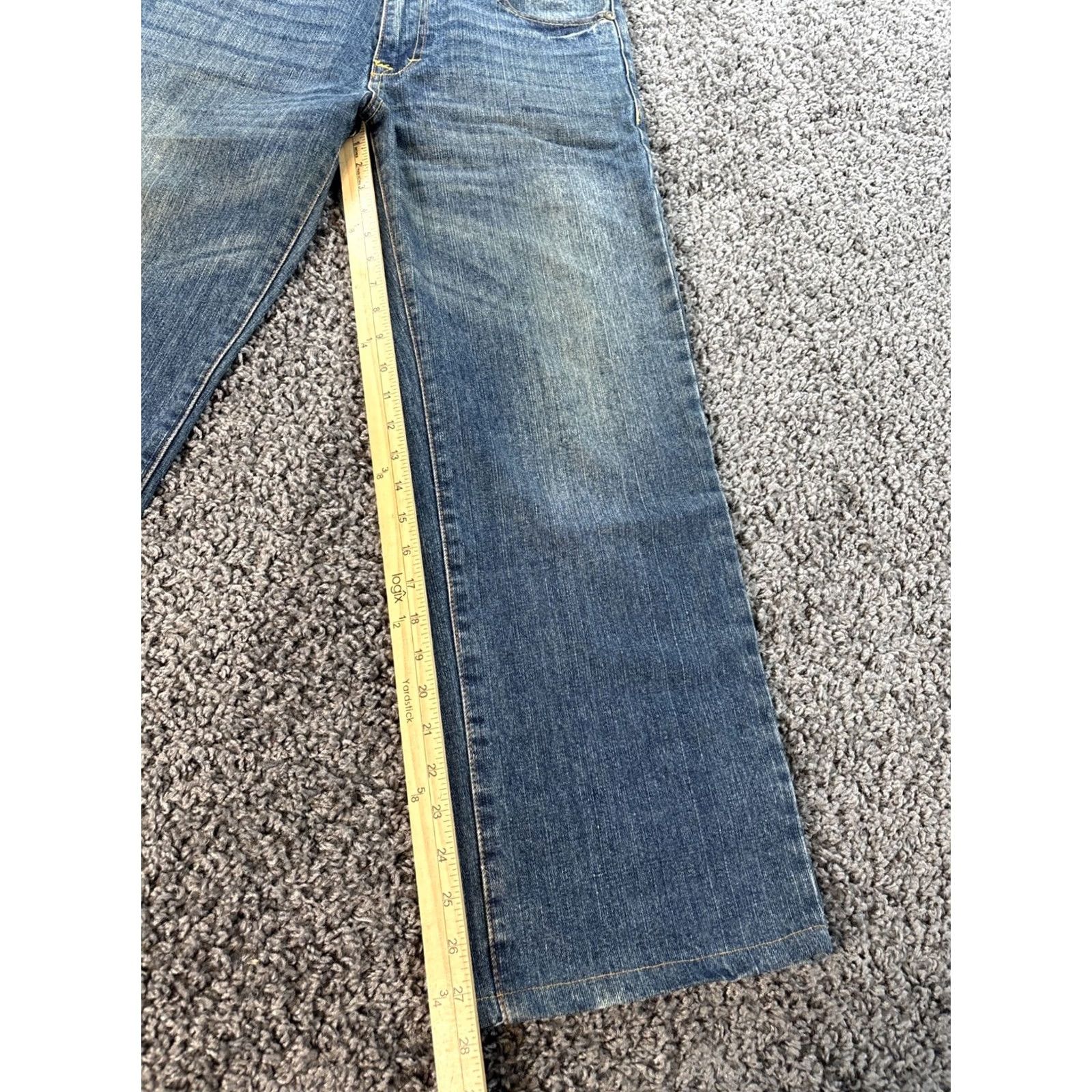 Phat Farm VINTAGE Phat Farm Jeans Mens 34x28 Dark Wash Embroidered Distressed 90s Size US 34 / EU 50 - 2 Thumbnail