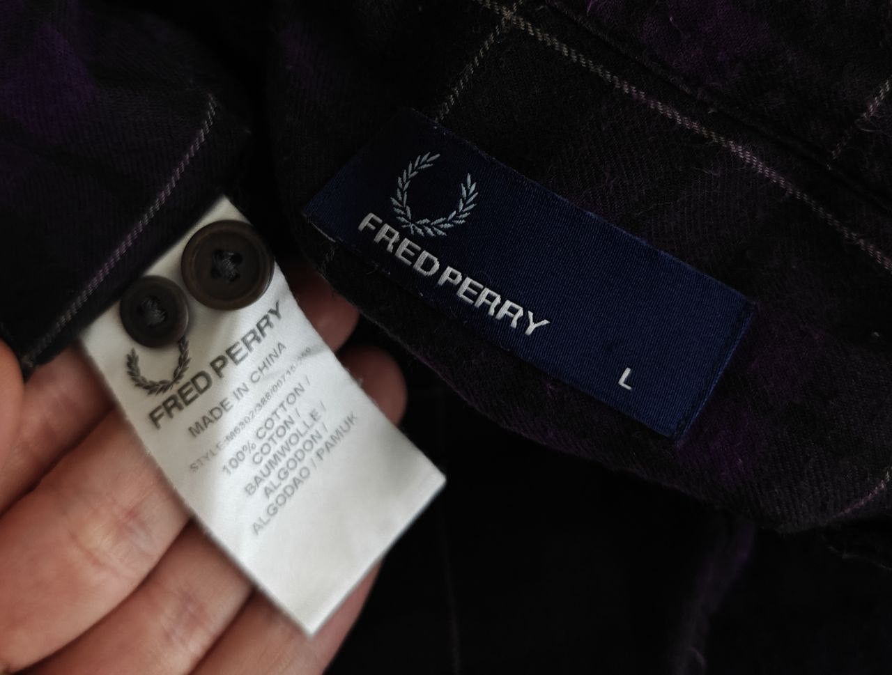 Fred Perry Fred Perry Shirt Cotton Check Purple size L Size US L / EU 52-54 / 3 - 9 Thumbnail
