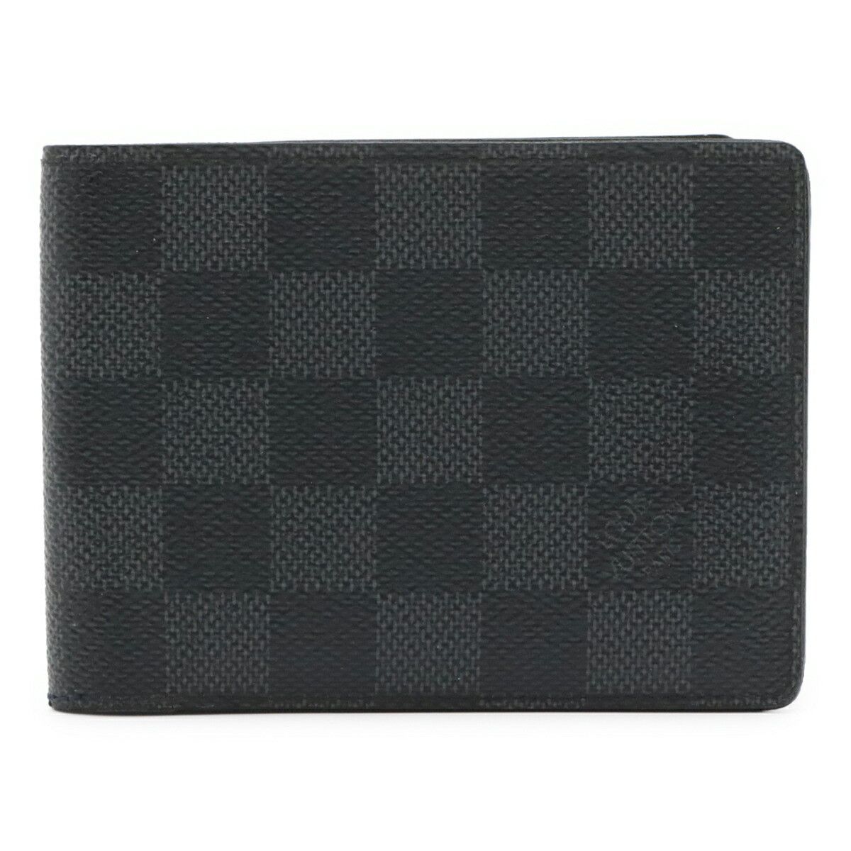 Louis Vuitton Louis Vuitton Louis Vuitton Damier Graphite Bifold Wallet Textile Short Wallet N62663 DUTY FREE for USA Size ONE SIZE - 1 Thumbnail