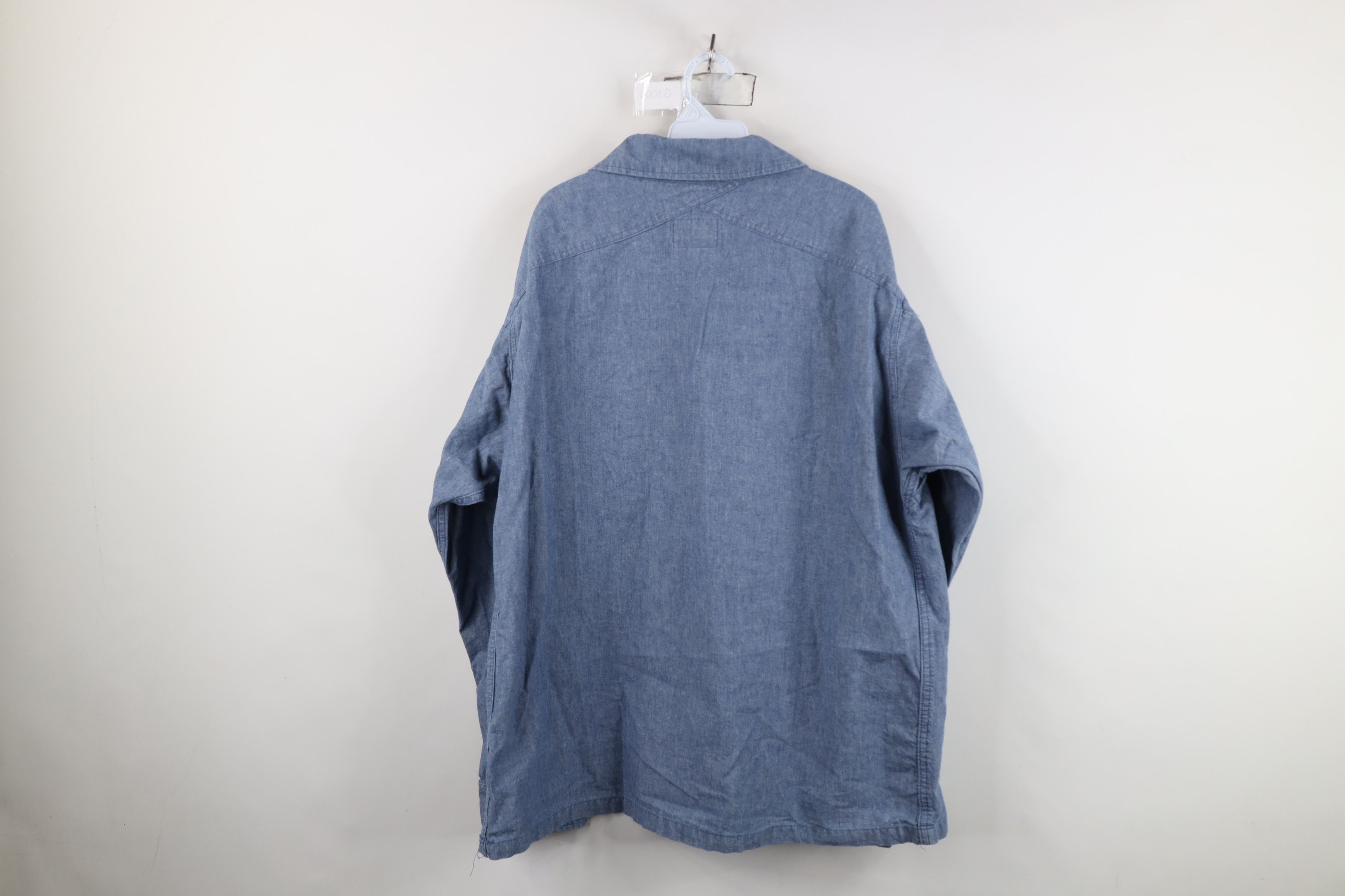 Vintage Vintage 70s Streetwear Chambray Collared Button Shirt Jacket Size US L / EU 52-54 / 3 - 10 Thumbnail