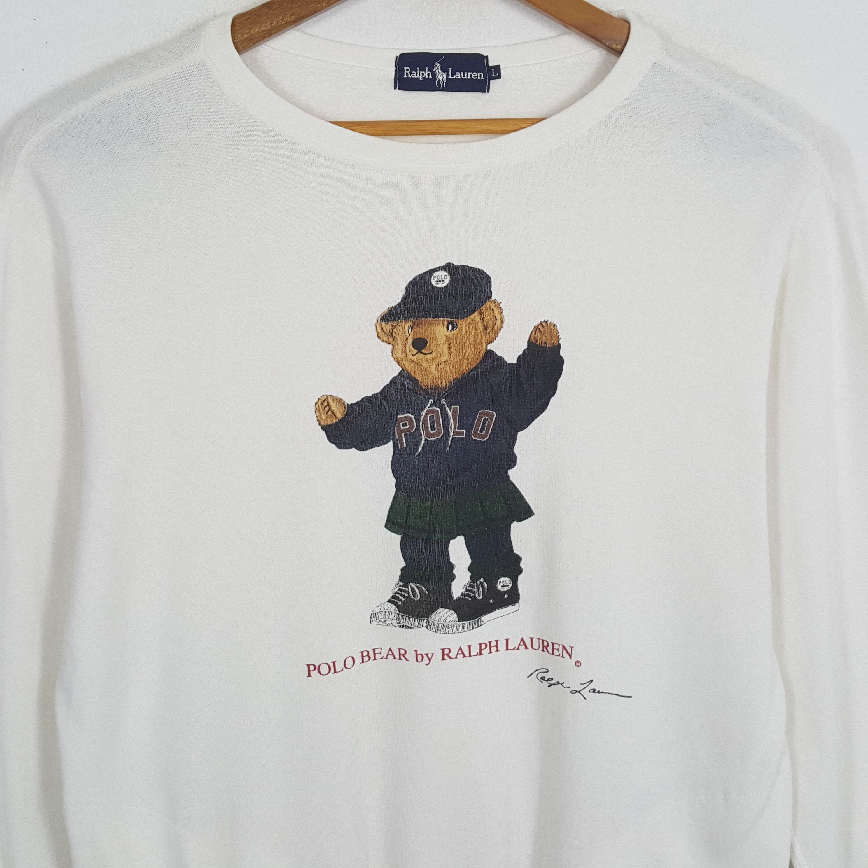 Polo Ralph Lauren × Vintage Vintage POLO BEAR by RALPH LAUREN Fashion Brand Sweatshirts Size US L / EU 52-54 / 3 - 2 Thumbnail