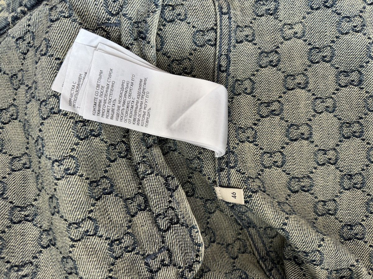 Gucci Gucci GG Monogram Acid Wash Denim Jacket Size US L / EU 52-54 / 3 - 11 Thumbnail