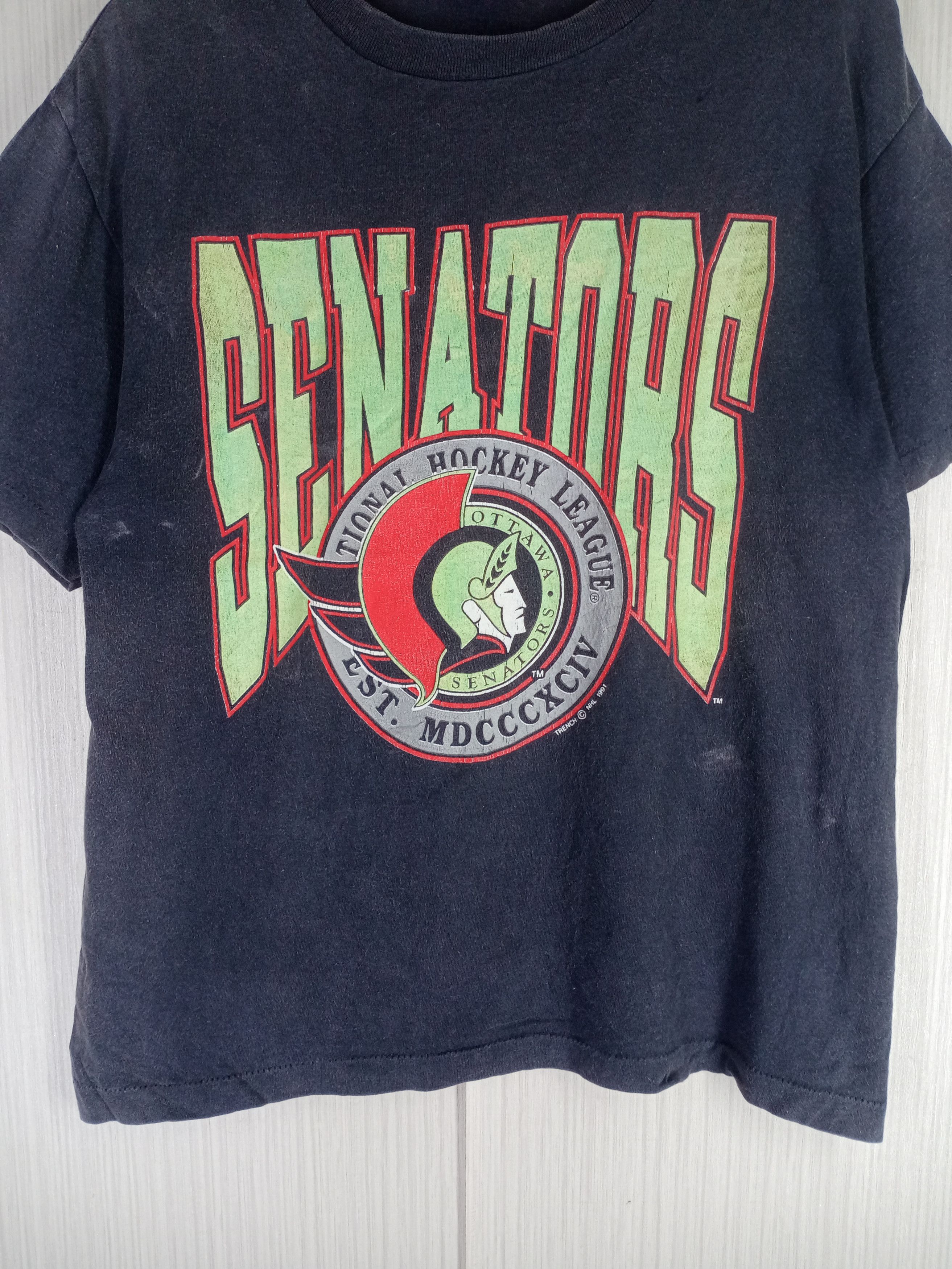 NHL Vintage 1991 NHL Senators Ottawa Big Logo Tee Size US M / EU 48-50 / 2 - 5 Thumbnail