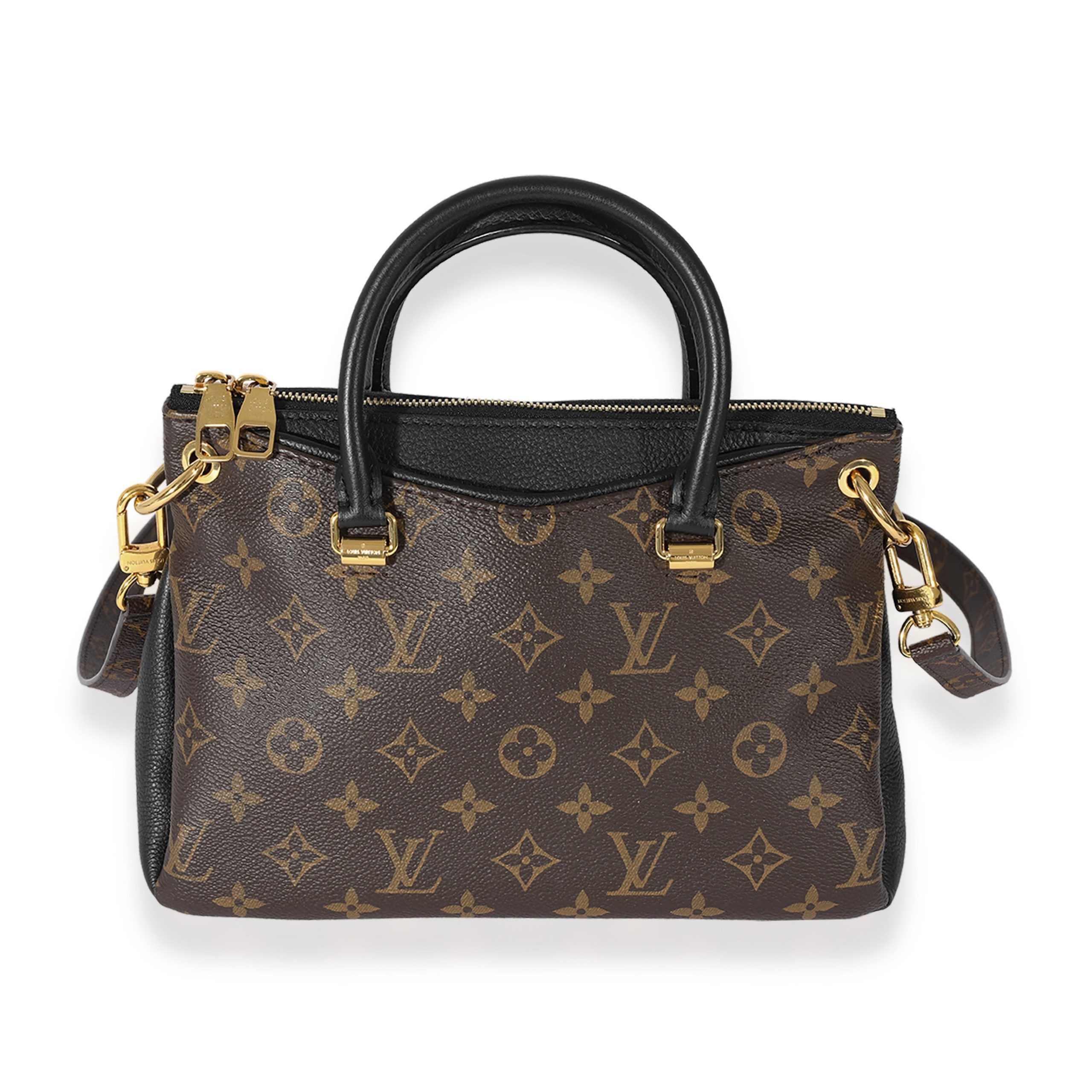 image of Louis Vuitton Monogram Noir Pallas Bb in Brown, Women's
