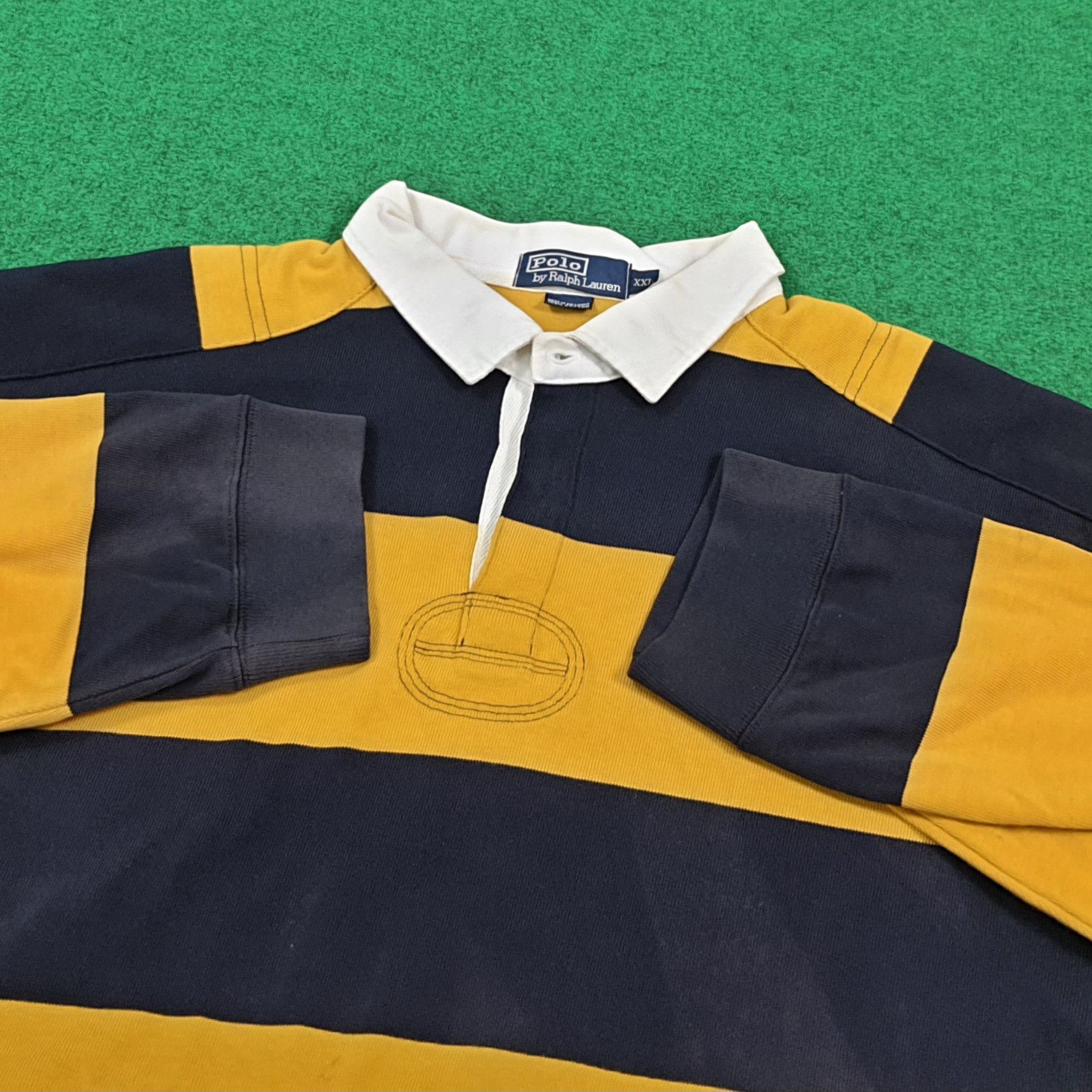 Polo Ralph Lauren Vintage Polo Ralph Lauren Striped Rugby Shirt E1N1 Size US XXL / EU 58 / 5 - 4 Thumbnail