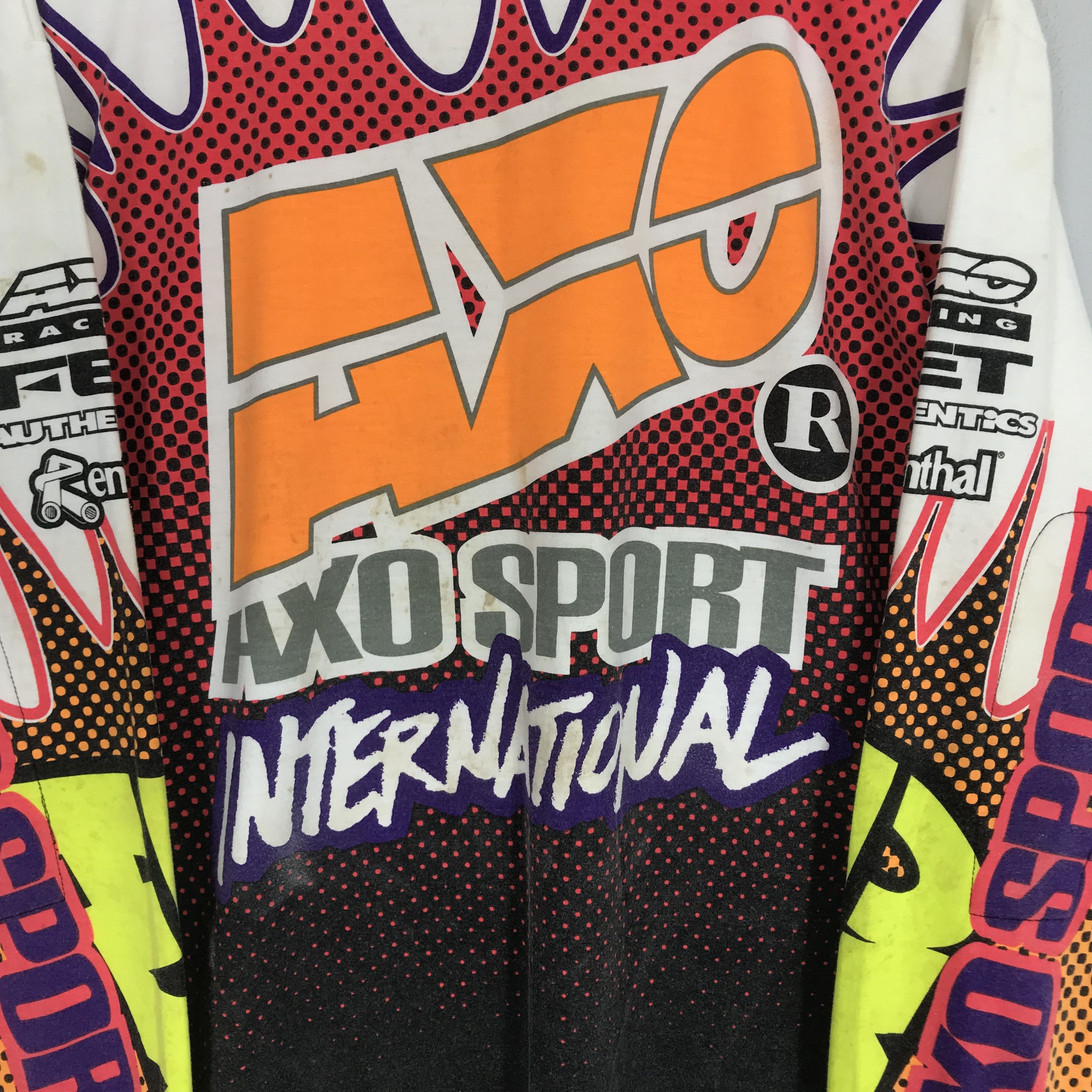 Vintage Vintage 90's Distressed Axo Sport Team Motocross Overprinted Size US M / EU 48-50 / 2 - 6 Thumbnail