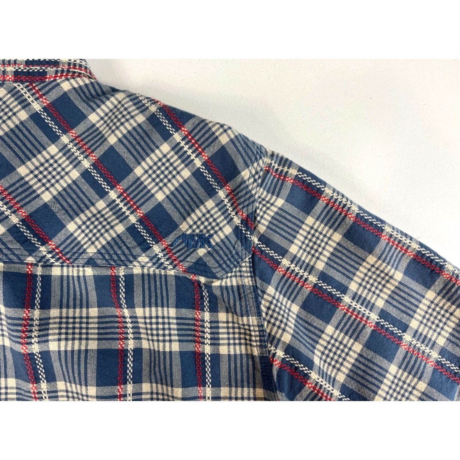 Mountain Khakis Mountain Khakis Ace Indigo Short Sleeve Shirt Mens M Plaid 100% Cotton Button-Up Pocket Classic Fit Blue Size US M / EU 48-50 / 2 - 5 Thumbnail