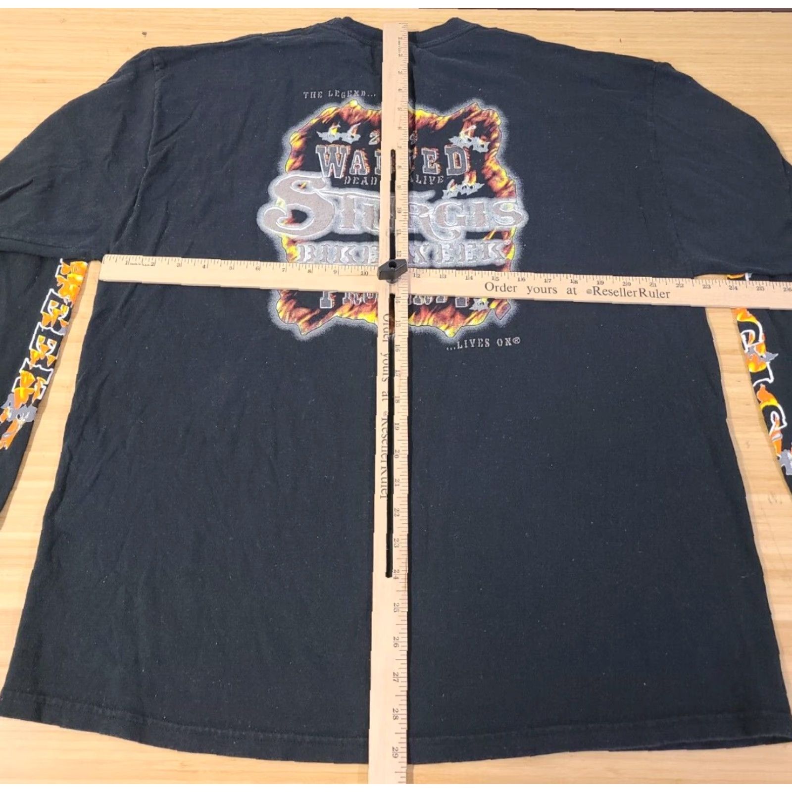 Hanes VINTAGE Hanes Sturgis Shirt Long Sleeve XL Black Skull Graphic 2004 Bike Week Unisex Adults Men Women Shirt Size US XL / EU 56 / 4 - 7 Thumbnail