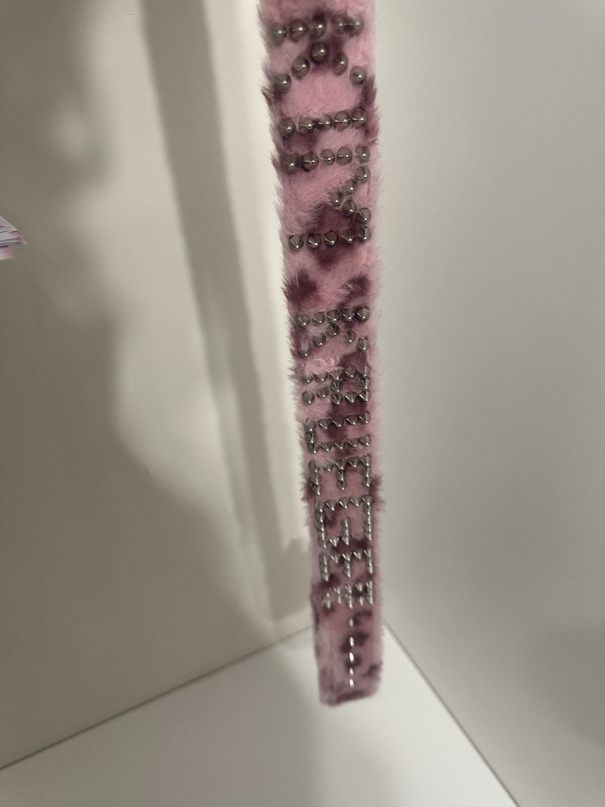 Kim Krueger Studed pink fur belt cheetah print from kim krueger Size ONE SIZE - 5 Thumbnail