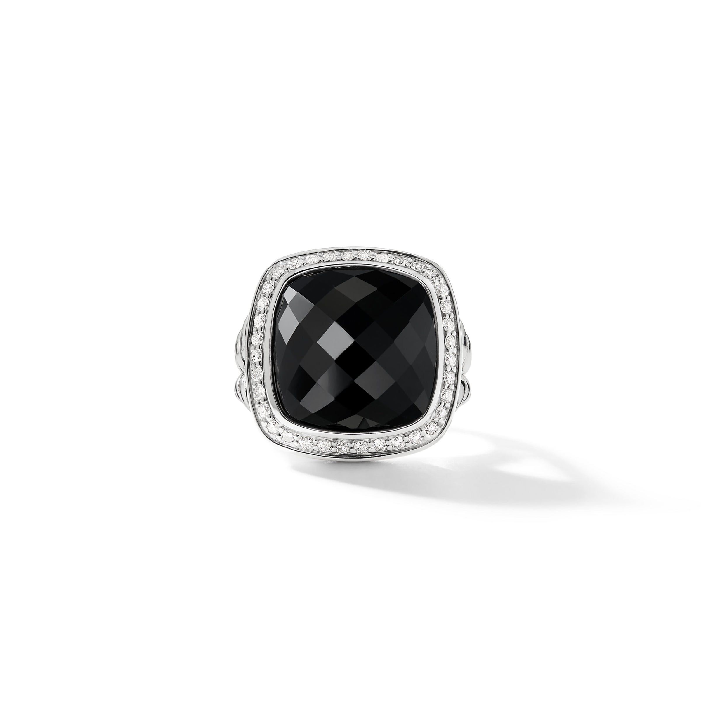 David Yurman o1w1db10525 R12454D Ring in Silver with Onyx and Diamond Size ONE SIZE - 3 Thumbnail