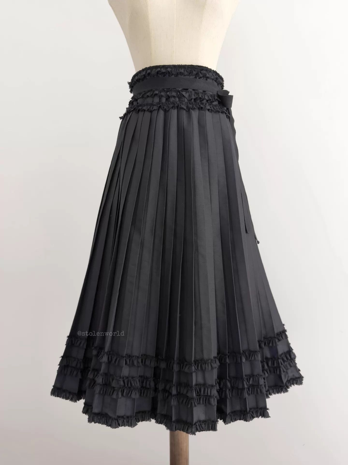 Comme des Garcons Comme des Garcons Tao 2022SS Wraparound Lace Pleated Skirt Size M / US 6-8 / IT 42-44 - 3 Thumbnail