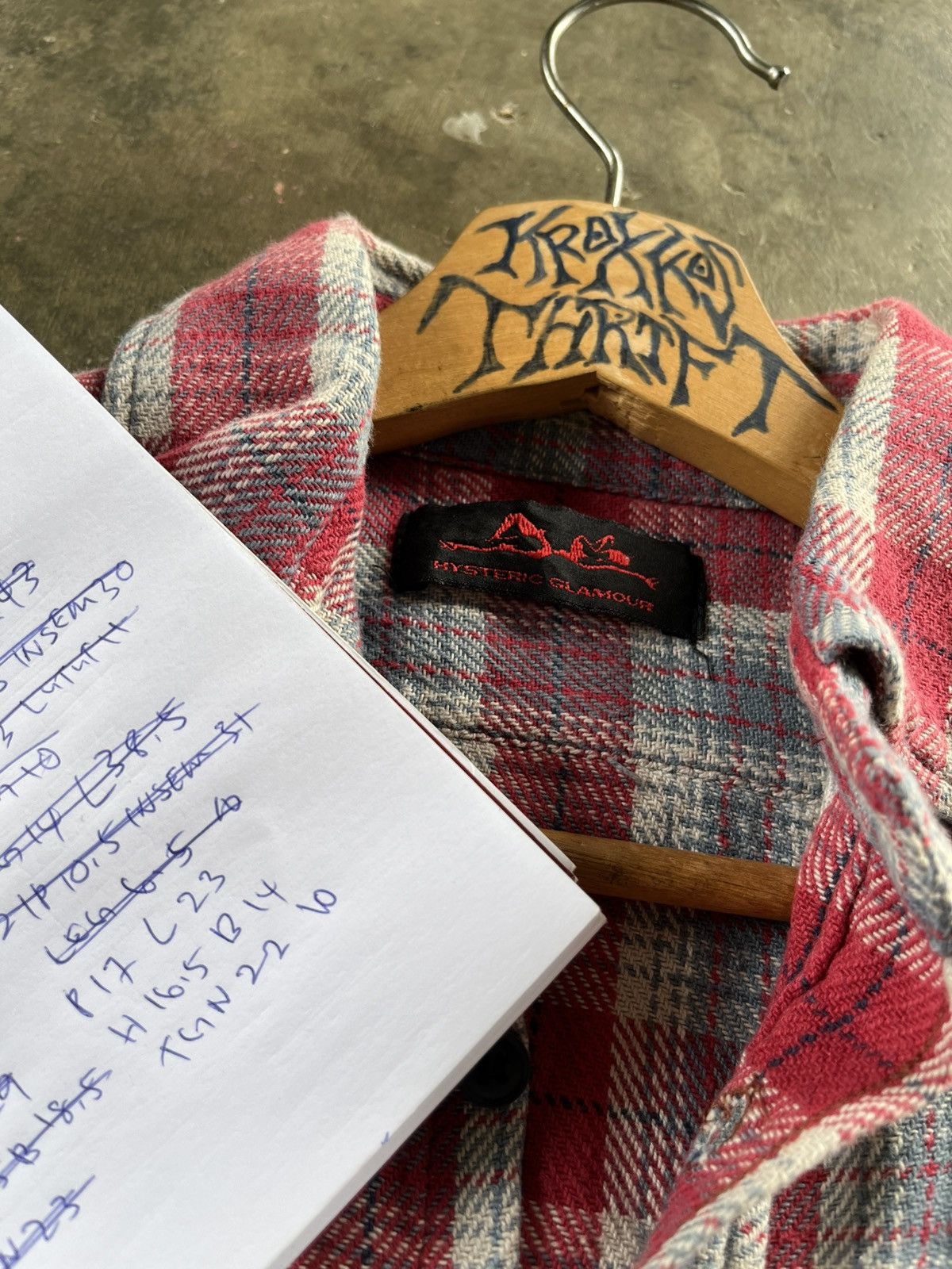Hysteric Glamour × Japanese Brand ⚡️Vintage Hysteric Glamour Flannel Shirts Button Up Japan Size ONE SIZE - 6 Thumbnail