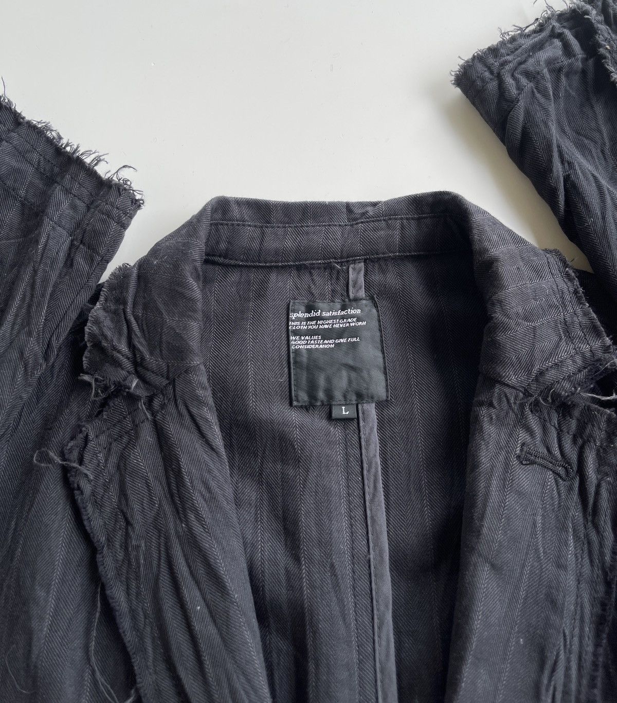 Japanese Brand Japanese Splendid Satisfaction Unfinished Distressed Design Size US L / EU 52-54 / 3 - 2 Thumbnail