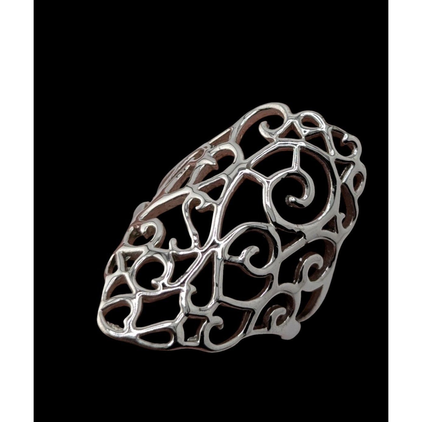 Other Romantic Fantasy Openwork Filigree Statement Ring Size 8.5 S Size ONE SIZE - 3 Thumbnail