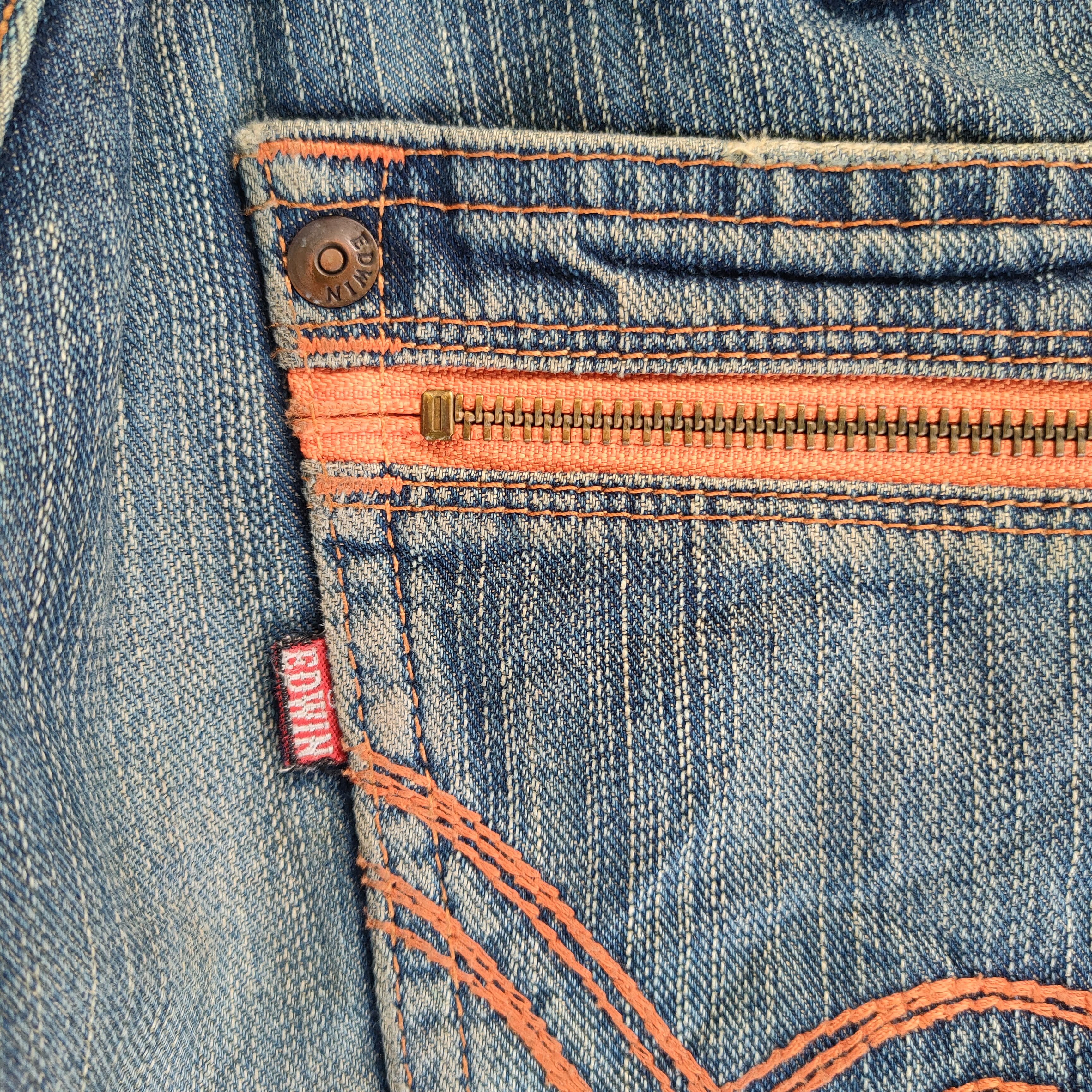 Edwin # EDWIN VINTAGE RIPPED FADED JEANS DENIM PANTS Size US 32 / EU 48 - 12 Thumbnail