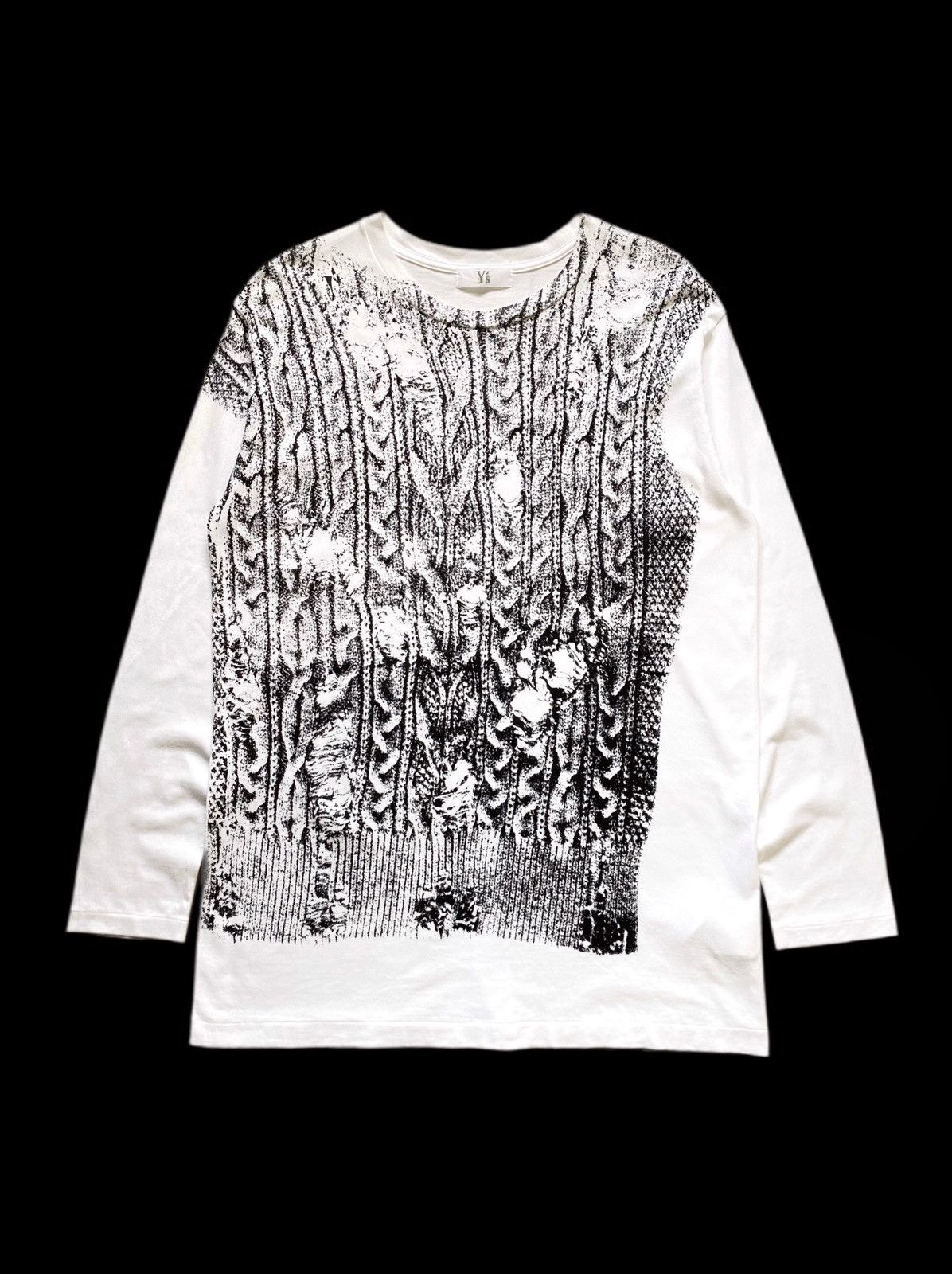 Y's Y’s Yohji Yamamoto SS09 Cable Knit Trompe L’Oeil Long Sleeve Size US M / EU 48-50 / 2 - 1 Thumbnail
