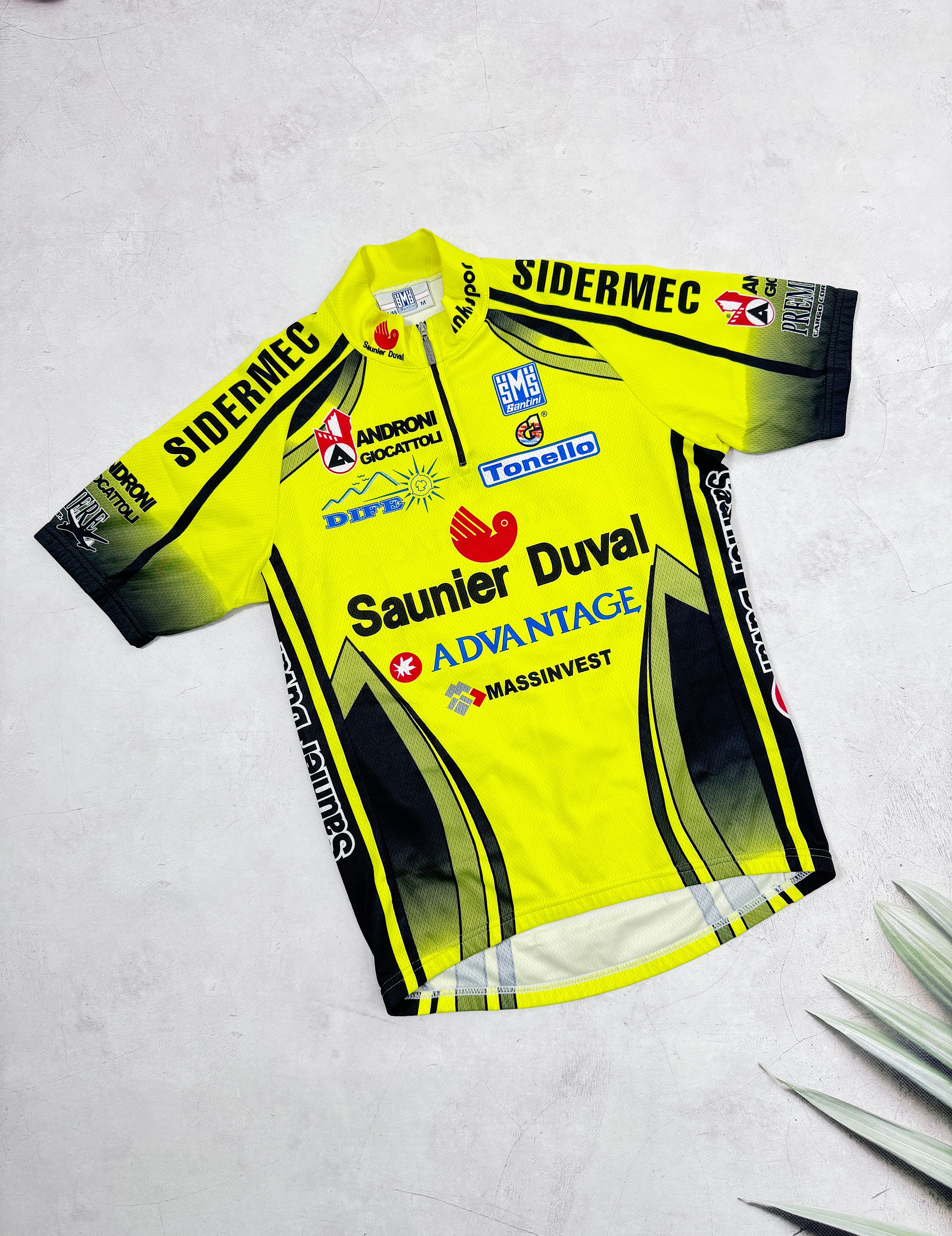 Vintage Vintage Santini Saunier Duval Cycling Jersey Sidermec Size US M / EU 48-50 / 2 - 1 Thumbnail
