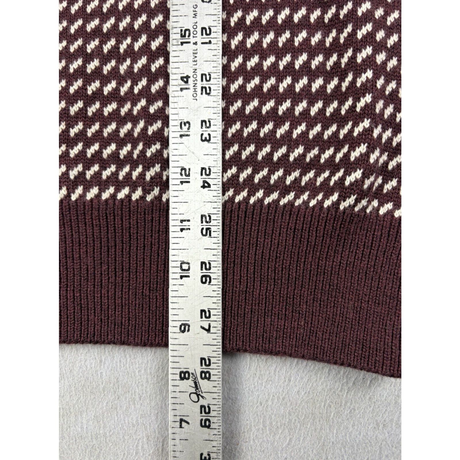 Vintage Spier & Mackay Sweater Women’s XL Burgundy 100% Merino Wool Birdseye Mock Neck Long Sleeve Pullover Lightweight Women’s Size XL Size XL / US 12-14 / IT 48-50 - 6 Thumbnail