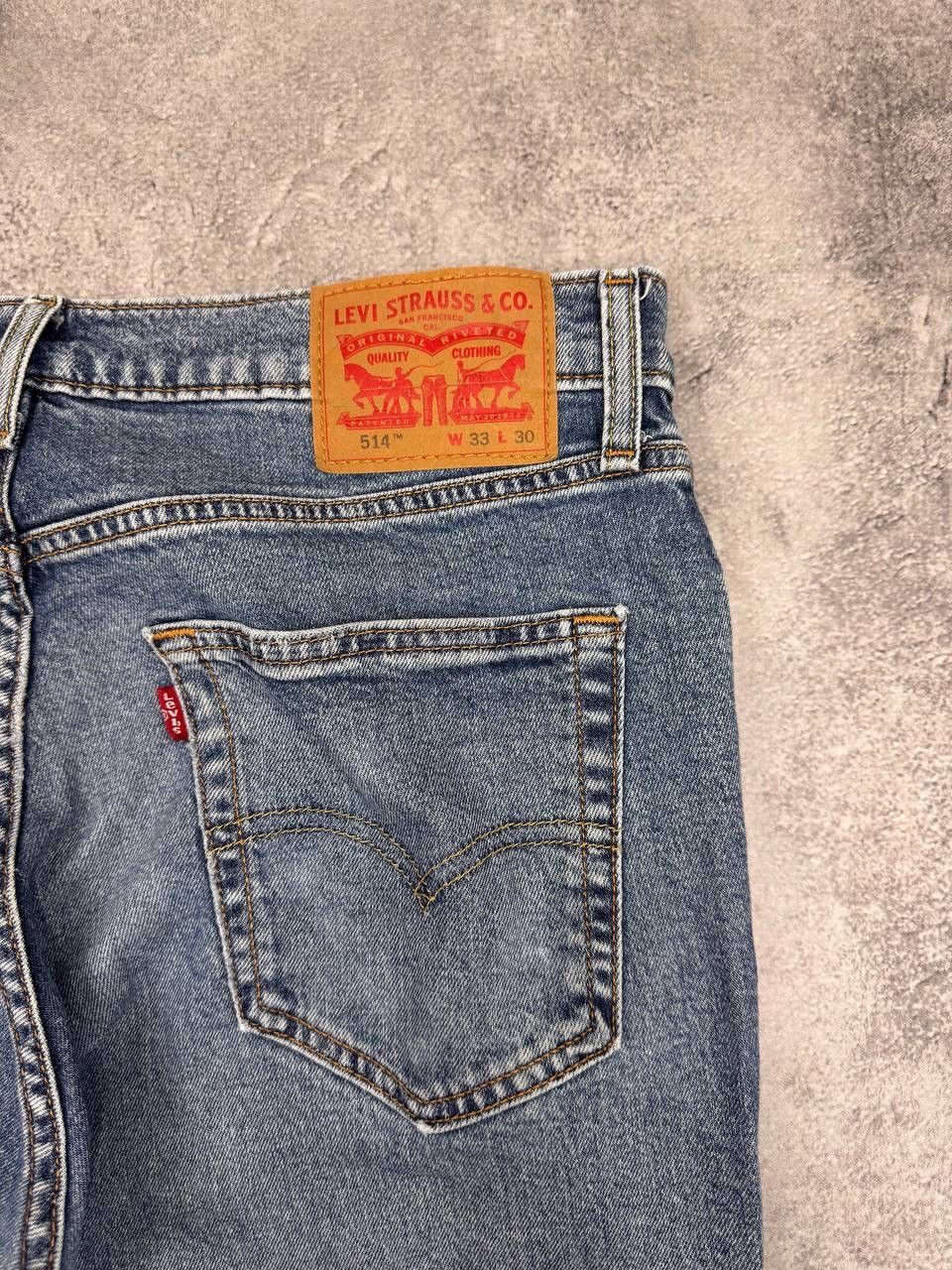 Levi's Levi's 514 Men's Denim Pants Jeans Straight Fit Blue Size 33 Size US 33 - 3 Thumbnail