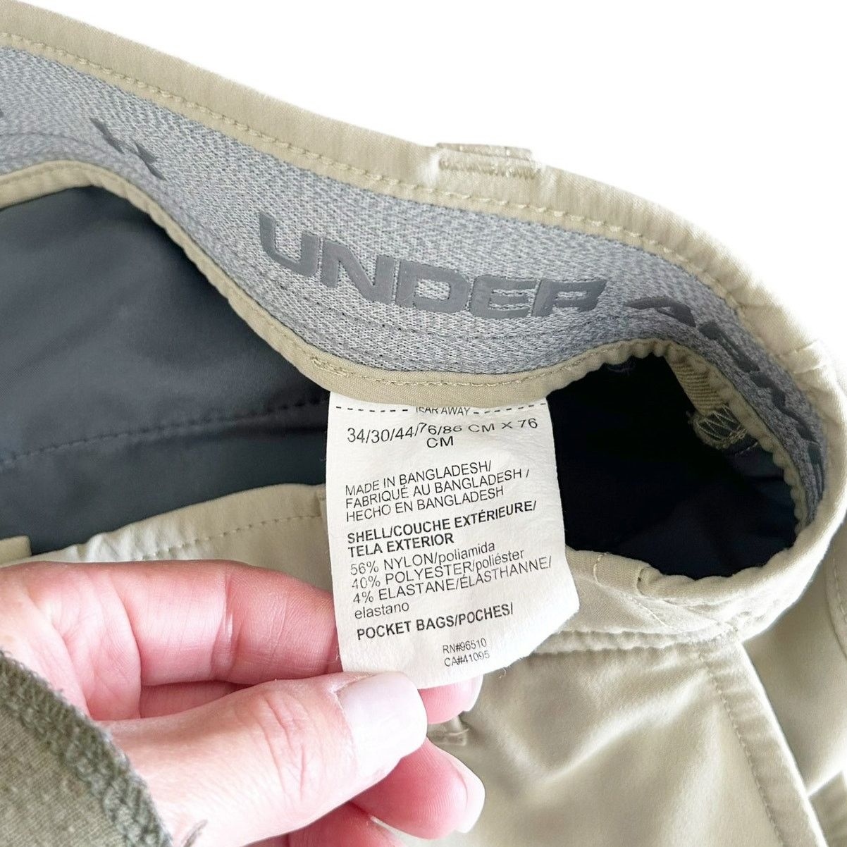 Under Armour Under Armour Tan Flat Front Chino Golf Pants Sz 34x30 Size US 34 / EU 50 - 2 Thumbnail