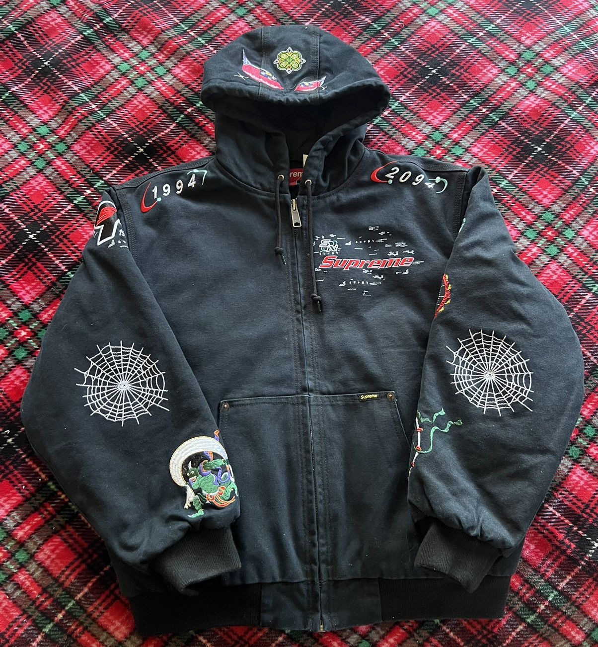 image of Supreme Aoi Hooded Work Jacket Black Size Medium, Men's