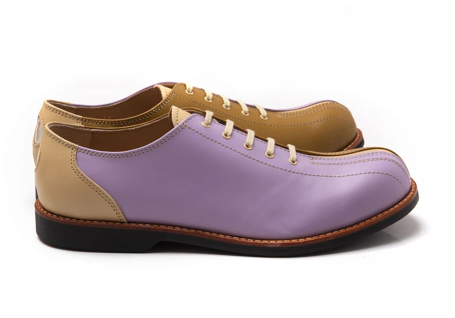 Comme des Garcons Homme Plus Bicolor Leather Shoes Beige Purple Size 27 Size US 9 / EU 42 - 9 Thumbnail