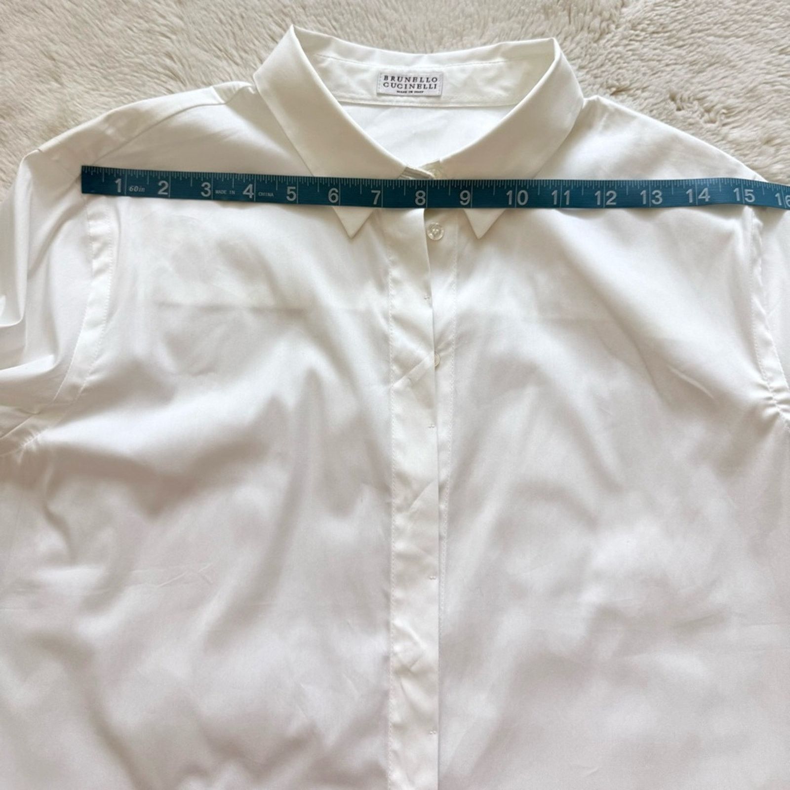 Brunello Cucinelli Brunello Cucinelli women white cotton blouse size L 1100$ Size L / US 10 / IT 46 - 11 Thumbnail