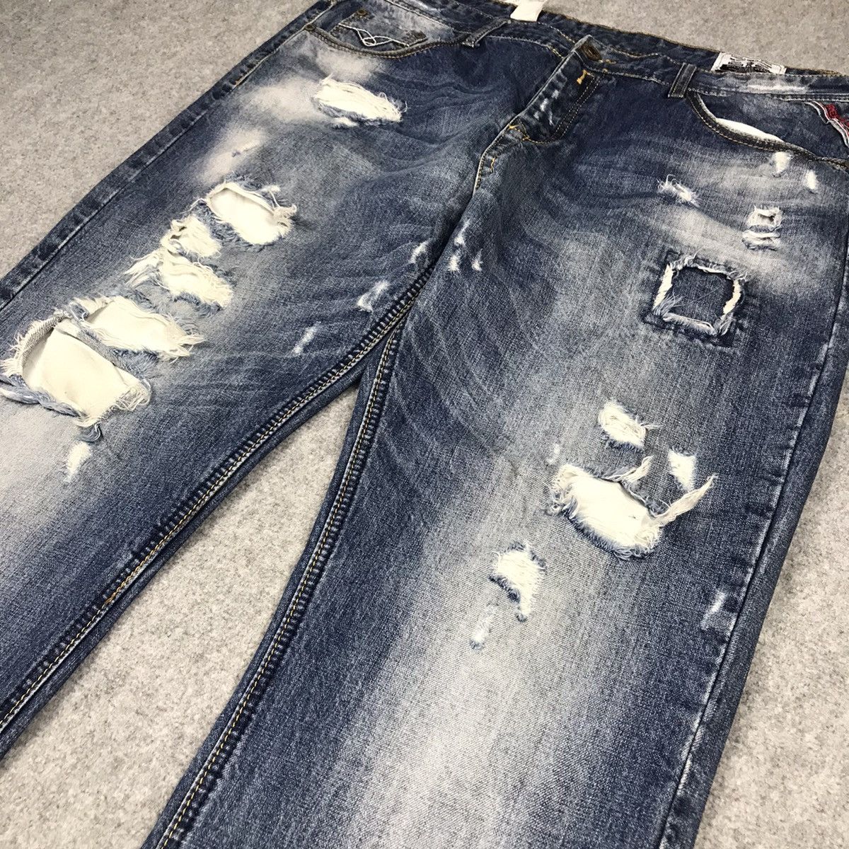 Japanese Brand × Replay RAPLAY DISTRESSED FADED DENIM PANTS Size US 36 / EU 52 - 3 Thumbnail