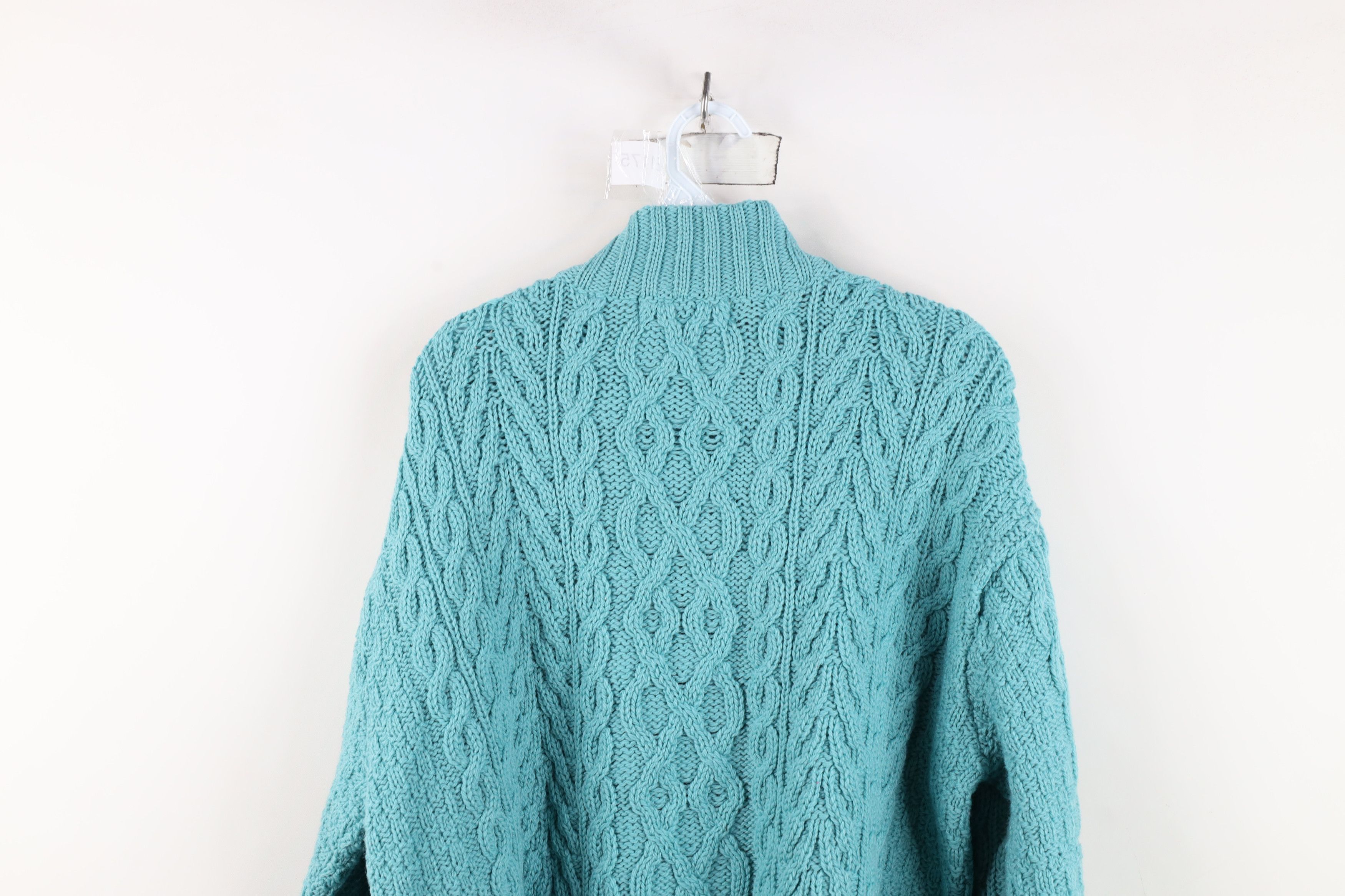 Vintage Vintage 90s Wool Aran Chunky Fisherman Cable Knit Sweater Size XL / US 12-14 / IT 48-50 - 12 Thumbnail