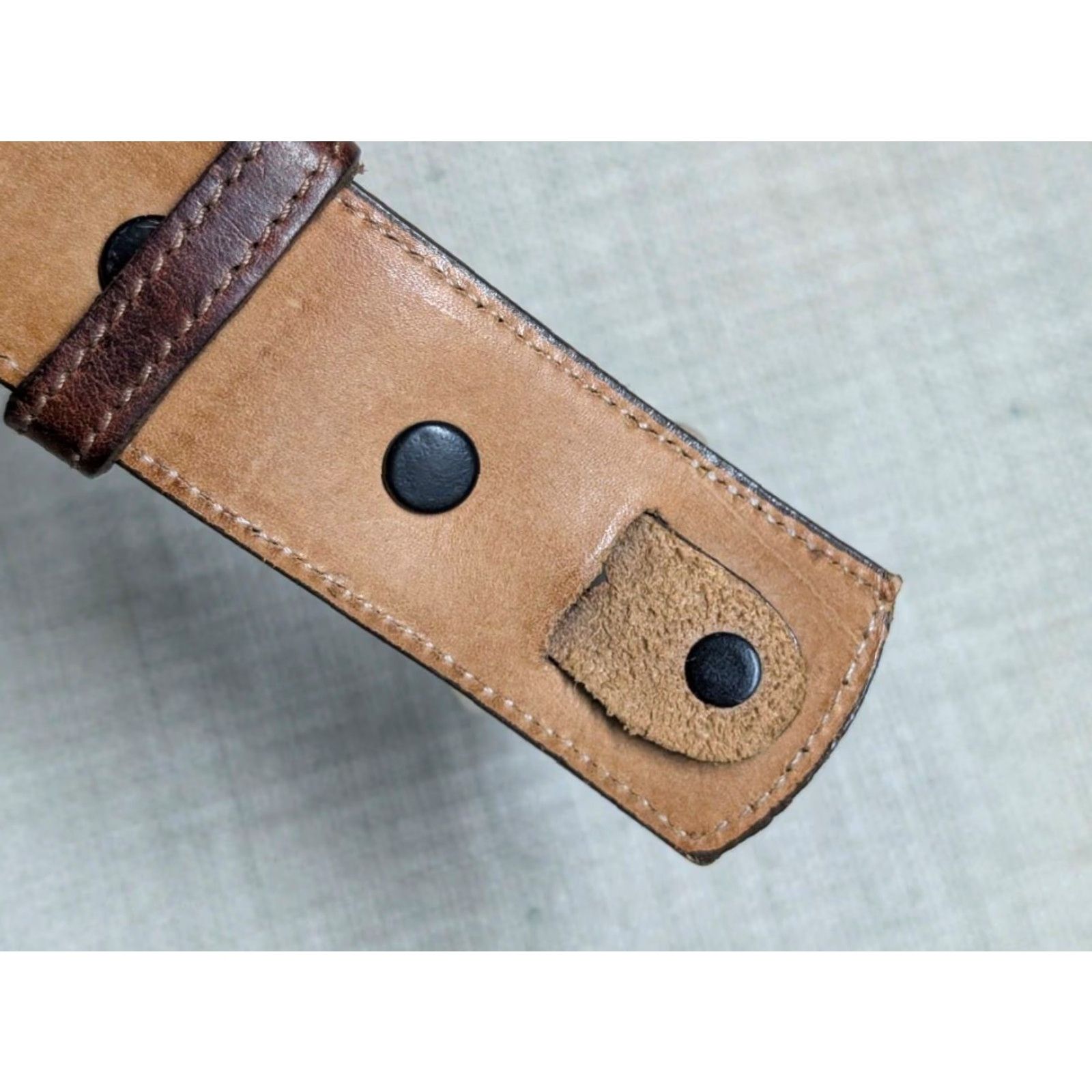 Vintage VINTAGE Nocona belt Western Ranger Belt Men 40 Brown Leather Cowhide 1-1/2" buckle Ranger style USA made Size 40 - 6 Thumbnail