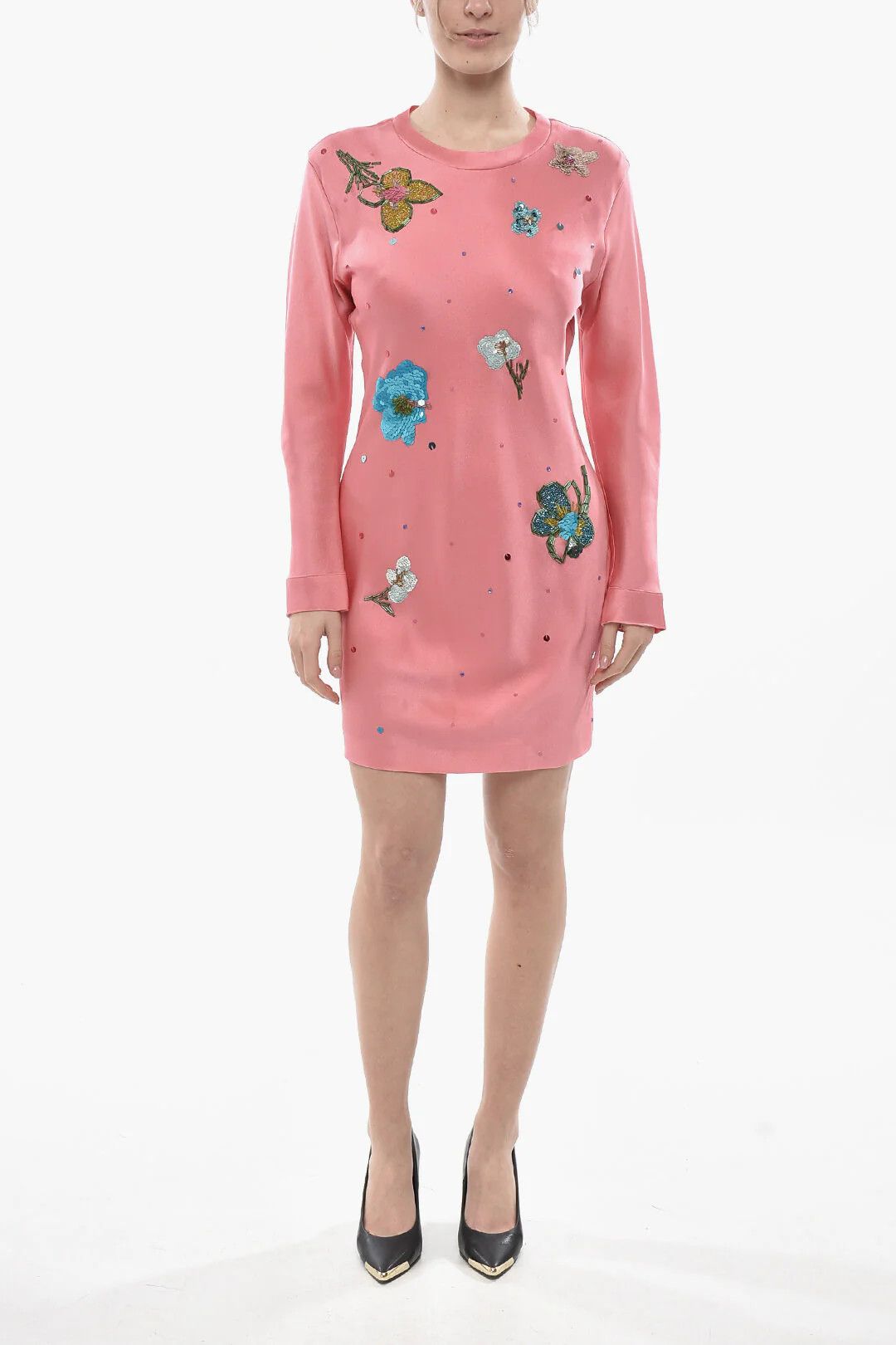 Marni og1mm0326 Satin Sheath Dress in Pink Size M / US 6-8 / IT 42-44 - 1 Thumbnail