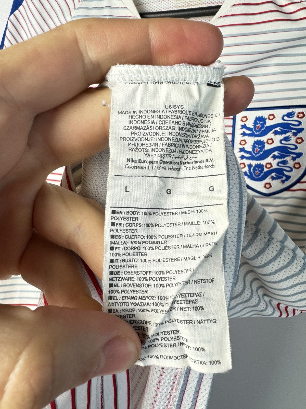 Nike England 2016/17 Pre Match Training Shirt Soccer Jersey Nike Size US L / EU 52-54 / 3 - 13 Thumbnail