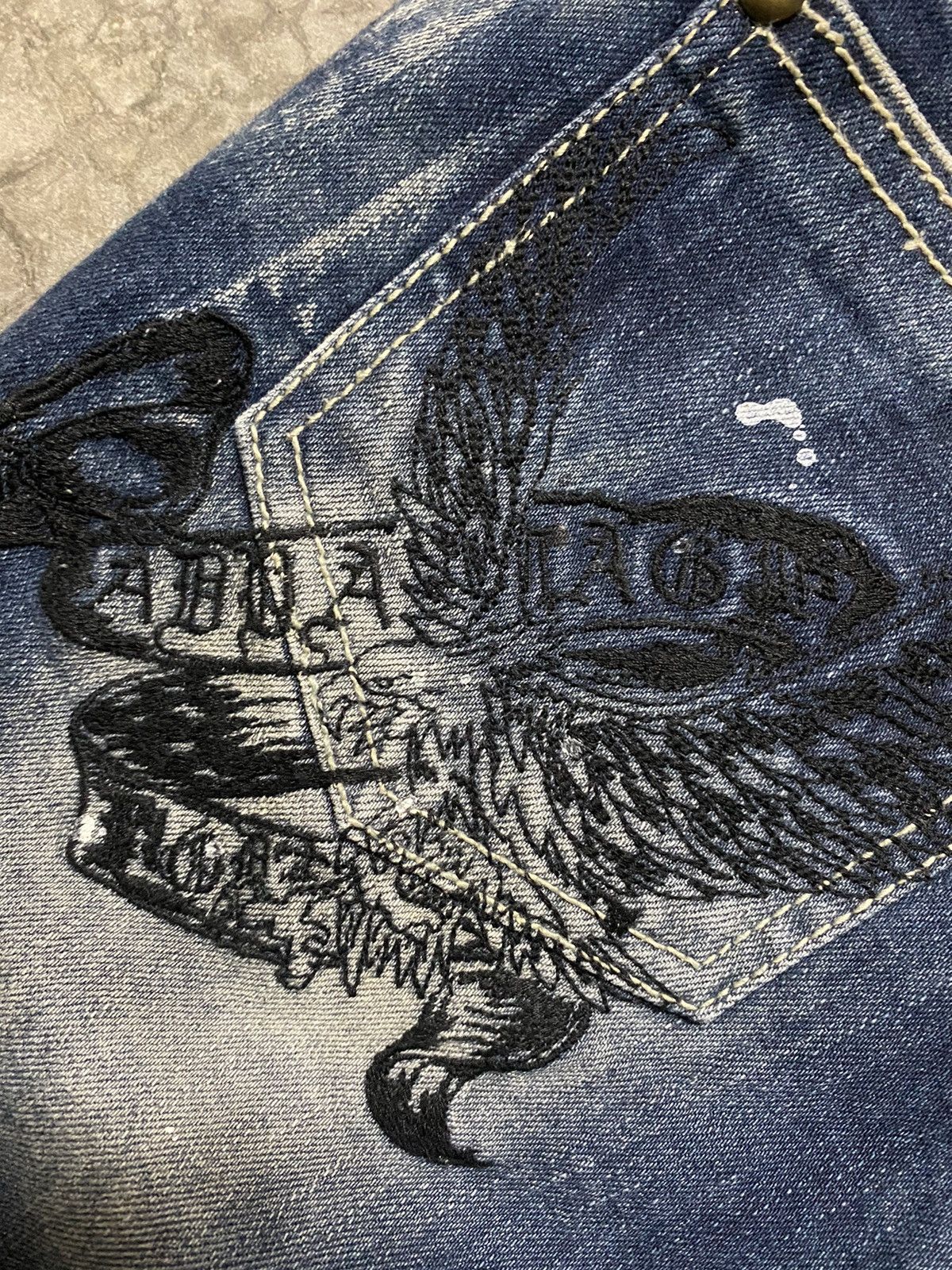 Hysteric Glamour × Japanese Brand Flare Jeans Maraxia Japan Asid Wash Denim p77 Size 29" - 8 Thumbnail