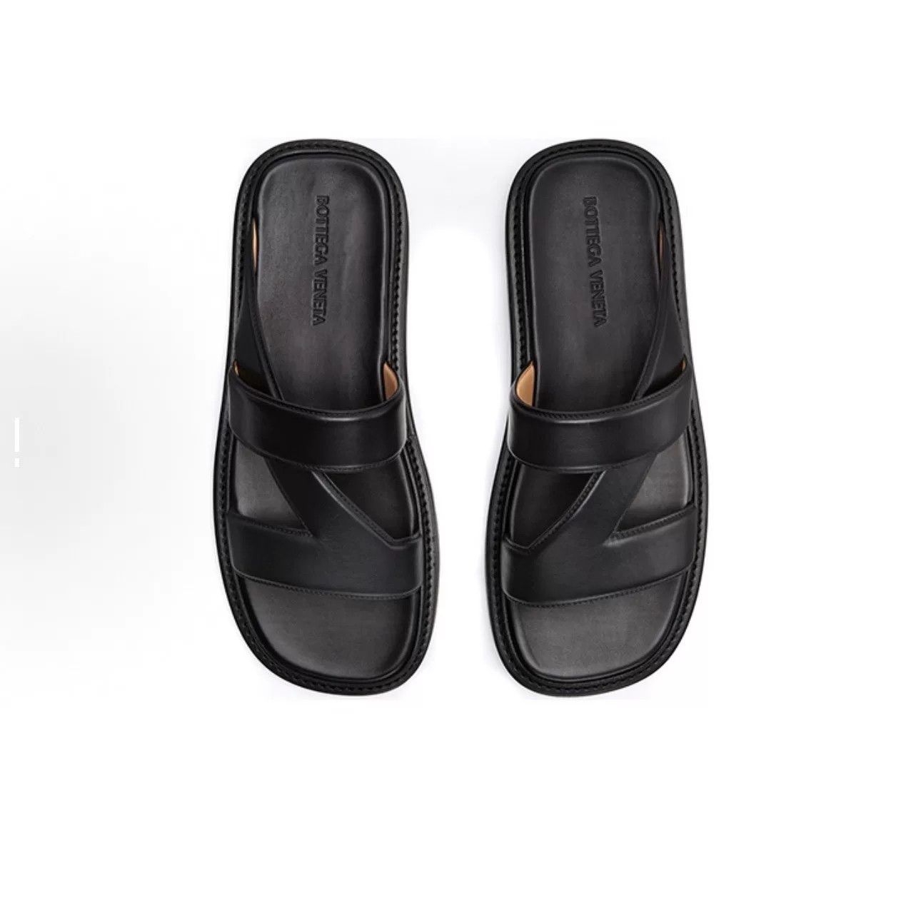 Bottega Veneta Bottega Veneta Men's Leather Slippers Size US 9 / EU 42 - 1 Thumbnail