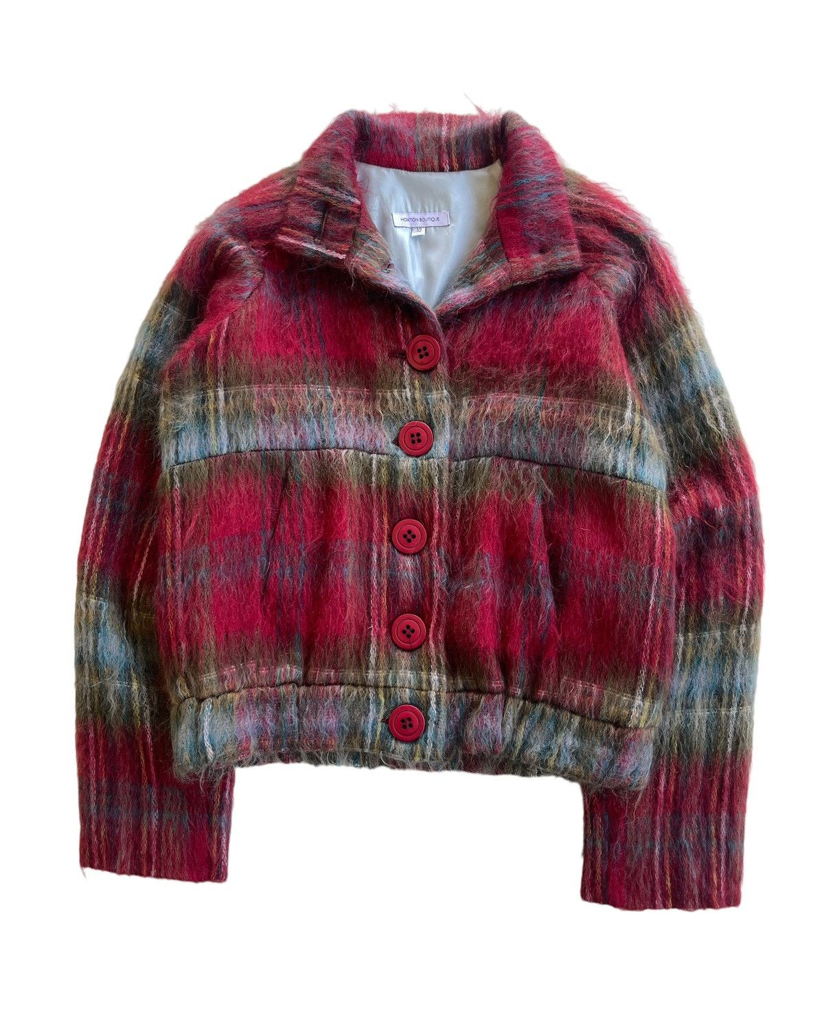 Vintage Hoxton Boutique England Fuzzy Mohair Blouson Jacket Size M / US 6-8 / IT 42-44 - 1 Thumbnail