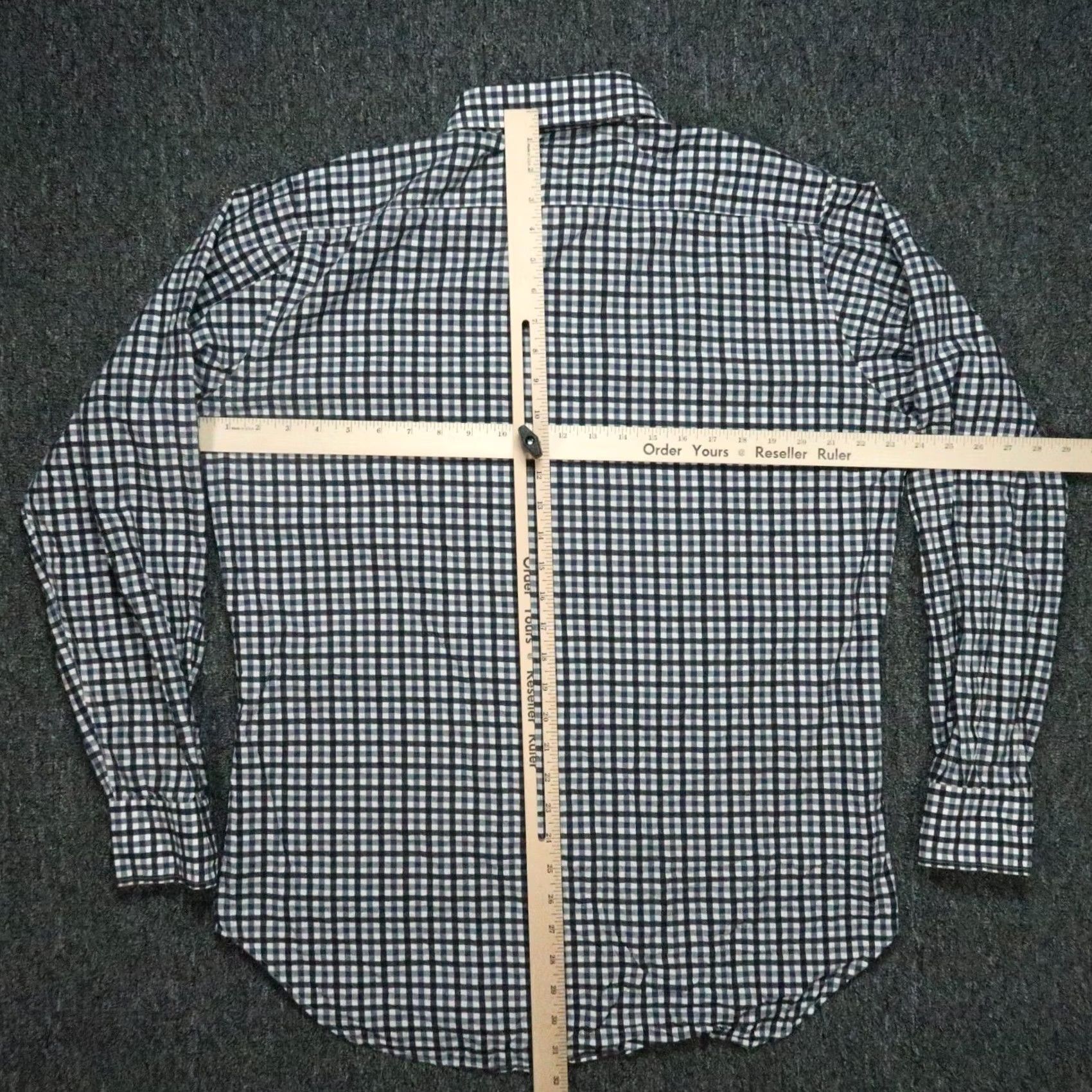 Etro ETRO Shirt Mens L White Black Blue Gingham Check Long Sleeve Button-Up Organic? (no) Size US L / EU 52-54 / 3 - 5 Thumbnail