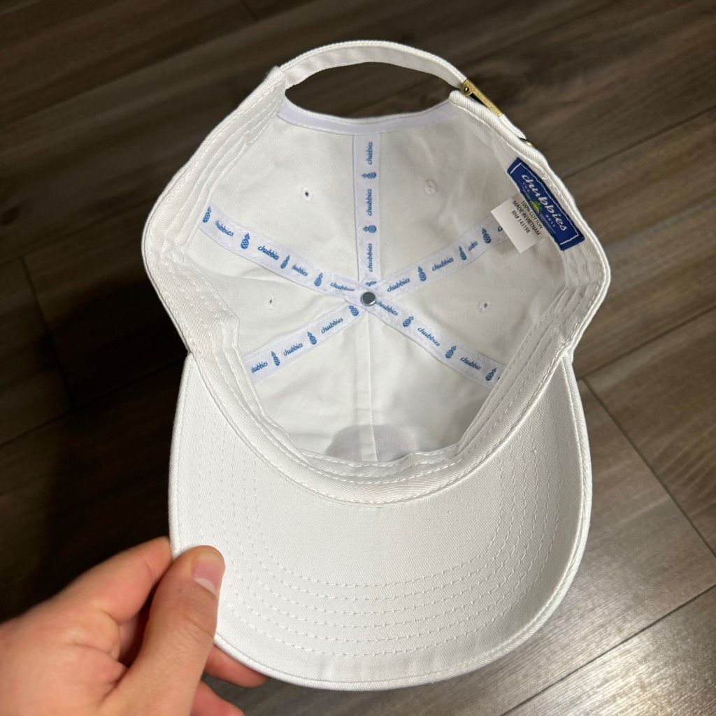 Chubbies Chubbies White Logo Casual Strapback Hat Cap Size ONE SIZE - 4 Thumbnail