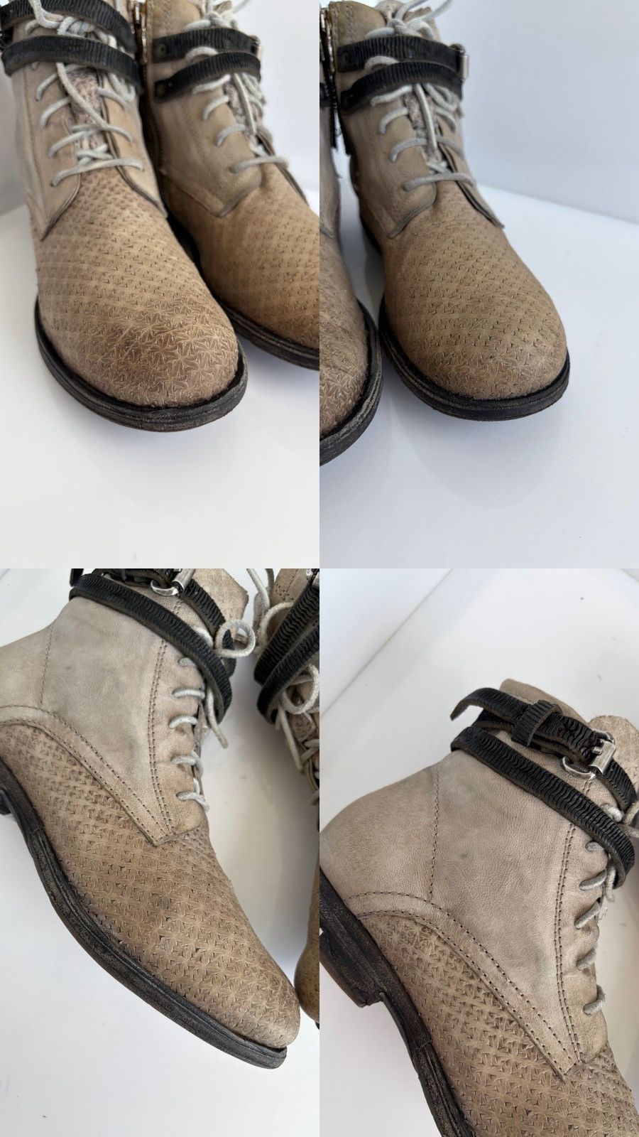 A.S.98 A.S. 98 Airstep Distressed Biker Guidi Buckle Ankle Boots Size US 8 / EU 41 - 13 Thumbnail