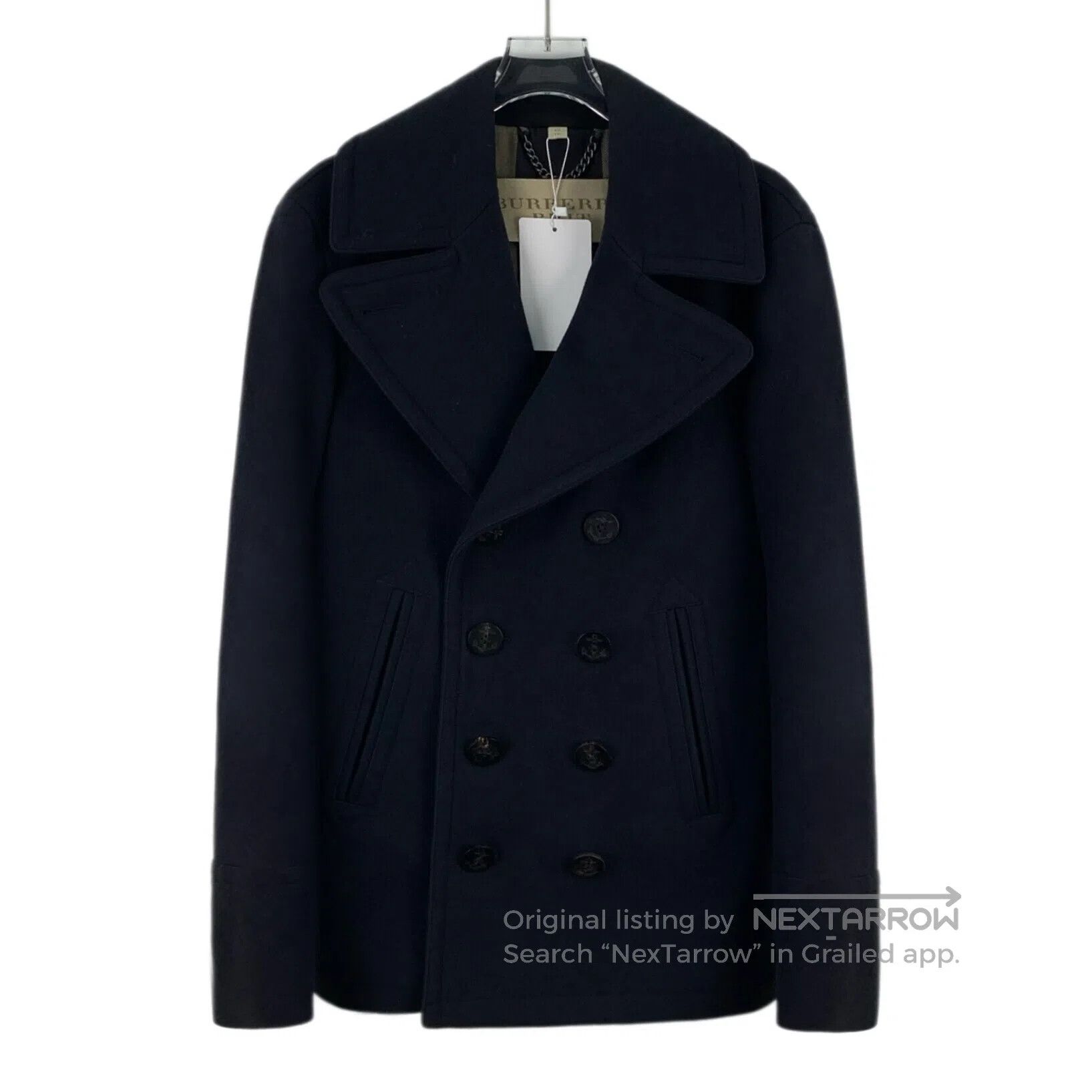 Burberry Burberry Black Wool Notched Collar Double-breasted Long Sl Size US XS / EU 42 / 0 - 1 Thumbnail