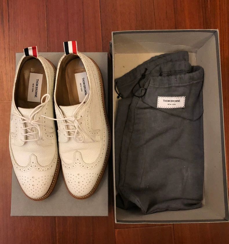 Thom Browne Thom Browne White carved leather shoes Size US 8 / EU 41 - 7 Thumbnail
