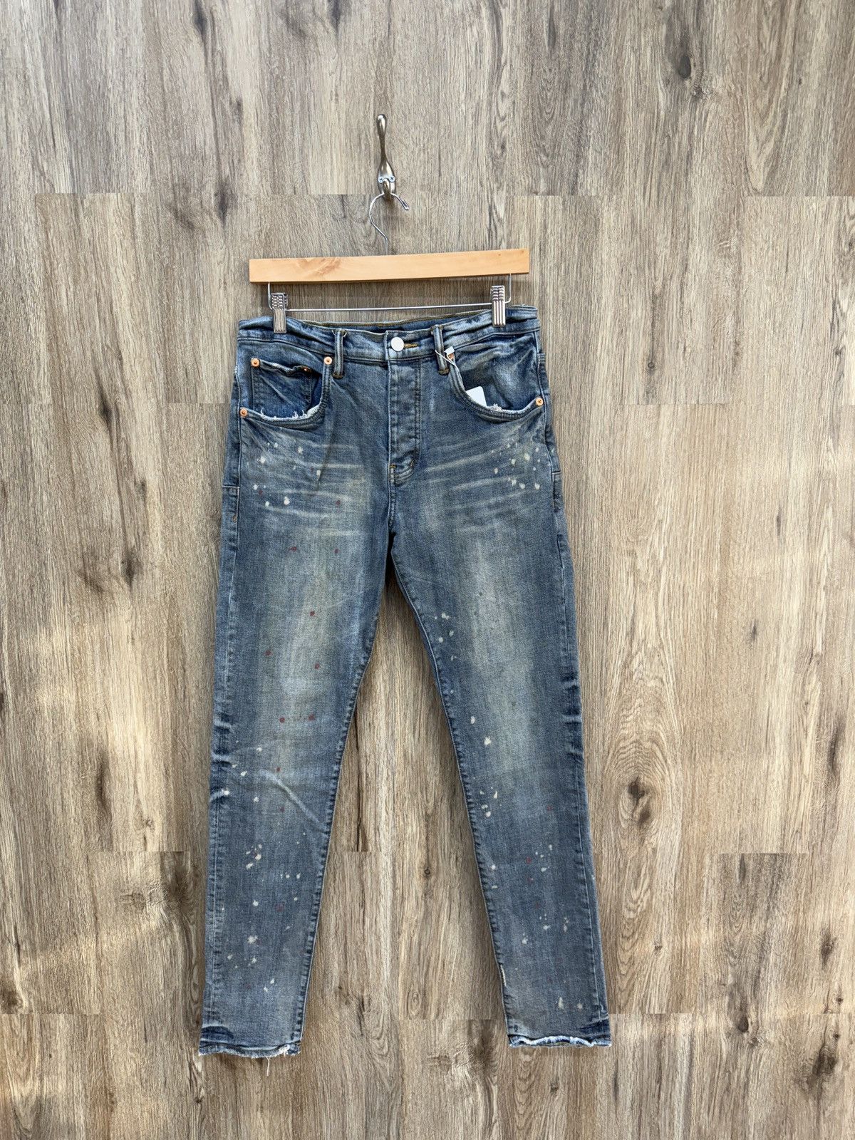 Purple Brand Purple Splatter Jeans Size US 31 - 1 Thumbnail