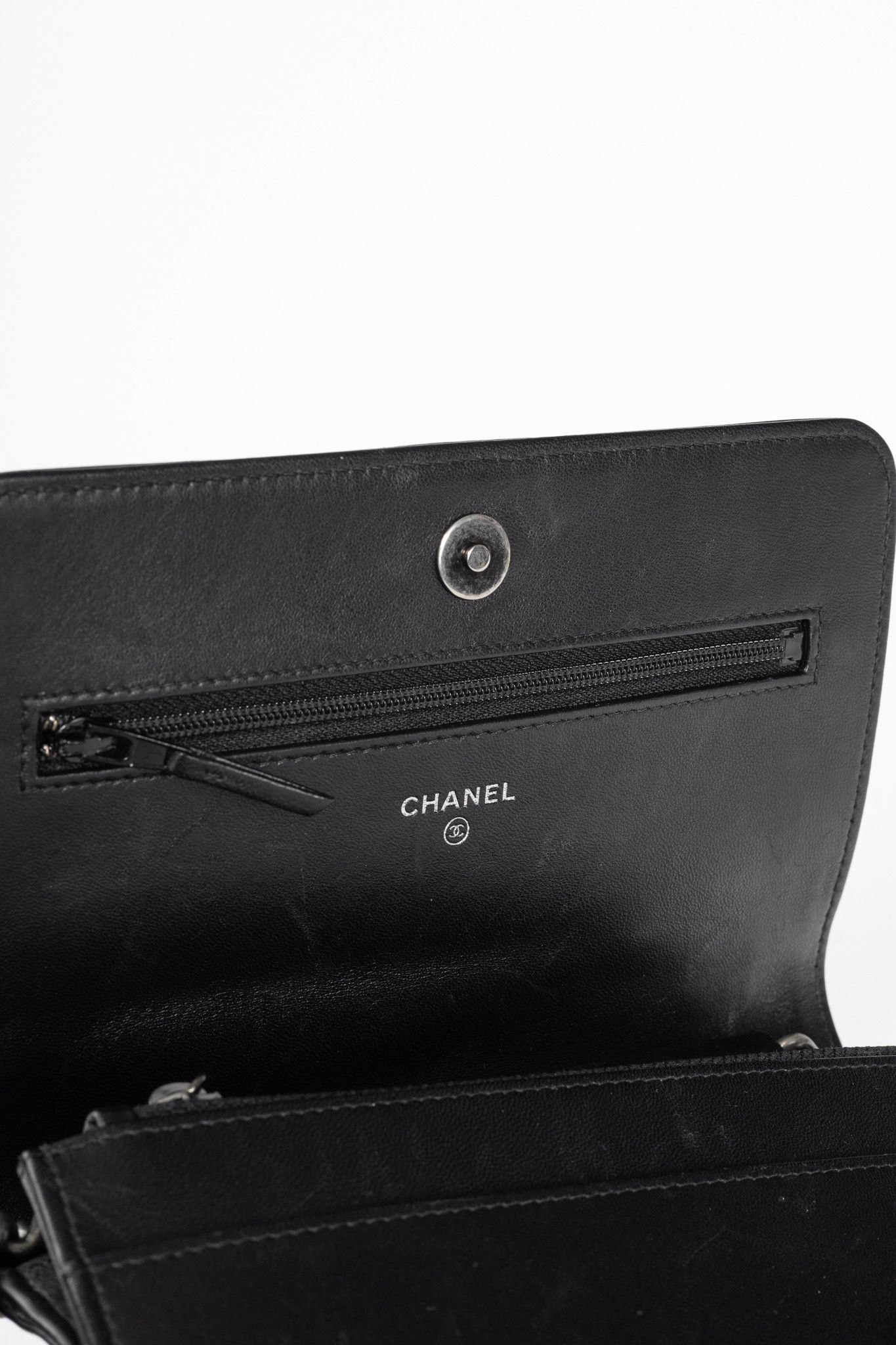 Chanel Chanel Boy Black Quilted Lambskin SHW Wallet-on-Chain Size ONE SIZE - 11 Thumbnail