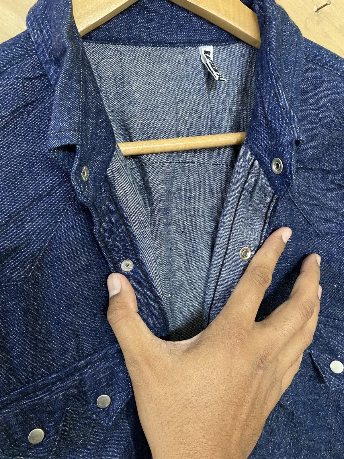 Kaptain Sunshine Western Denim Shirt Size US XL / EU 56 / 4 - 5 Thumbnail