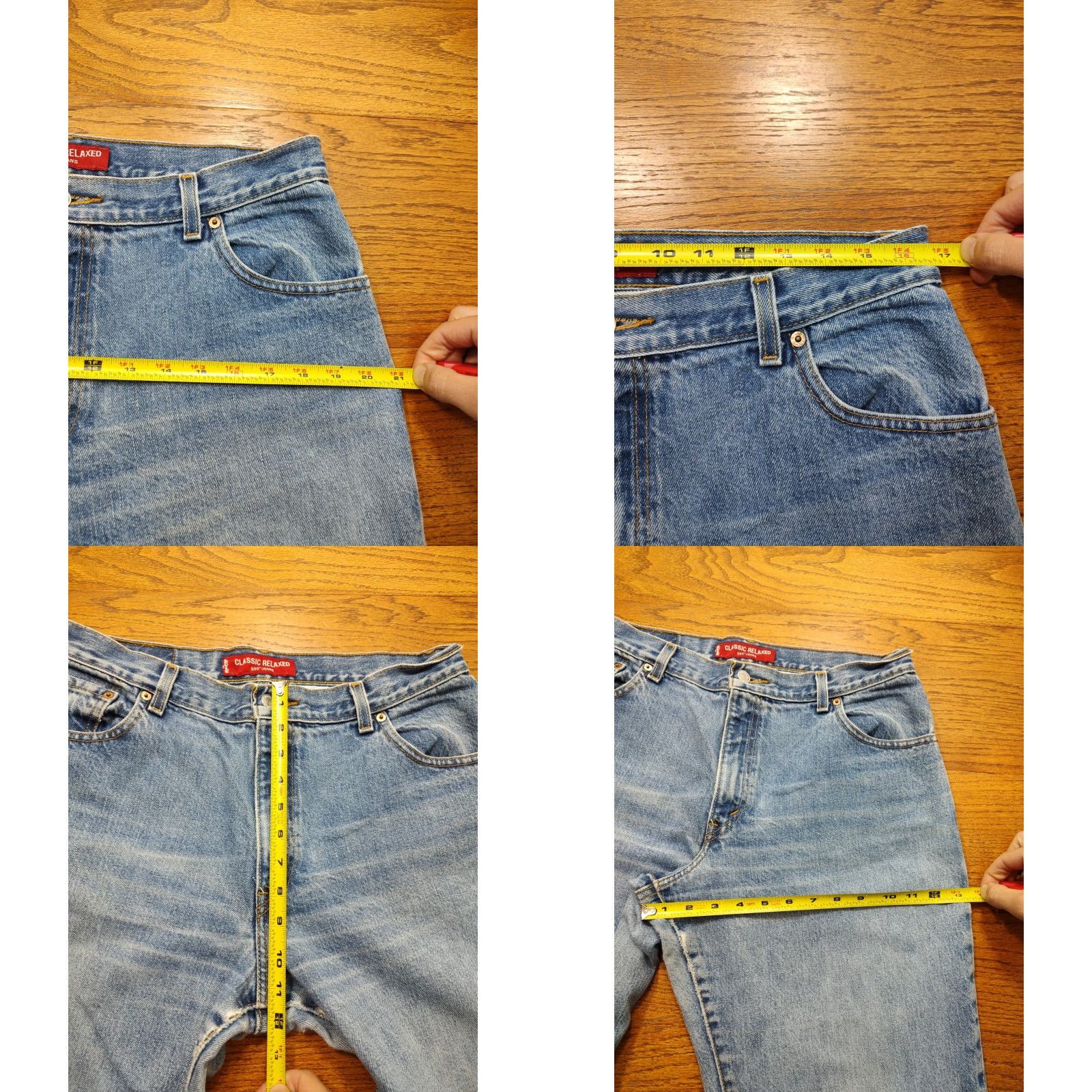 Levi's VINTAGE Levi's 550 Jeans Womens 33 x 32 Light Wash Tapered Denim 5-Pocket Red Tab 90s Womens Jeans Size 24" / US 00 / IT 34 - 9 Thumbnail