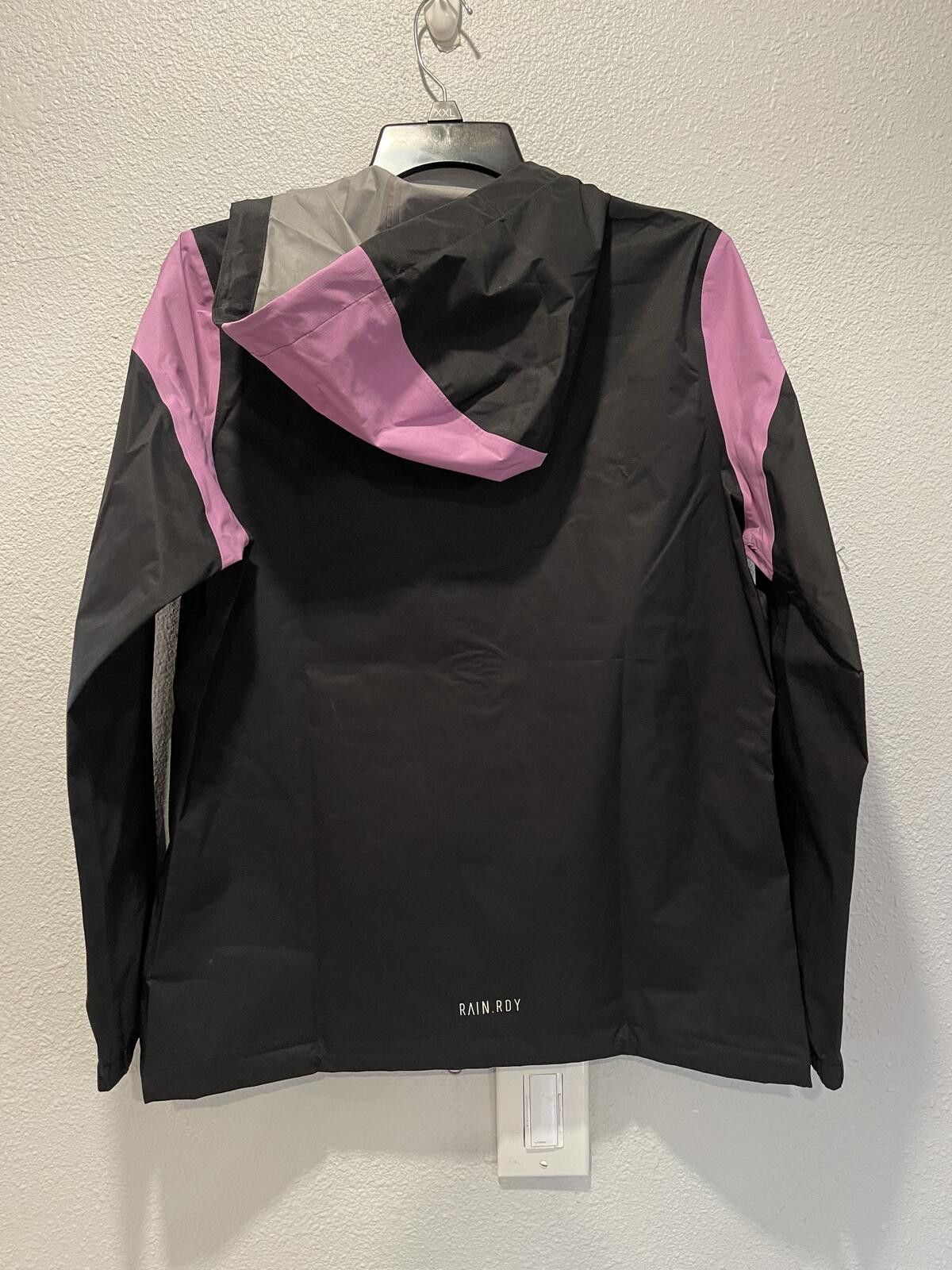 Adidas Adidas Rain.RDY Black and Purple Hooded Rain Jacket Medium Size M / US 6-8 / IT 42-44 - 3 Thumbnail