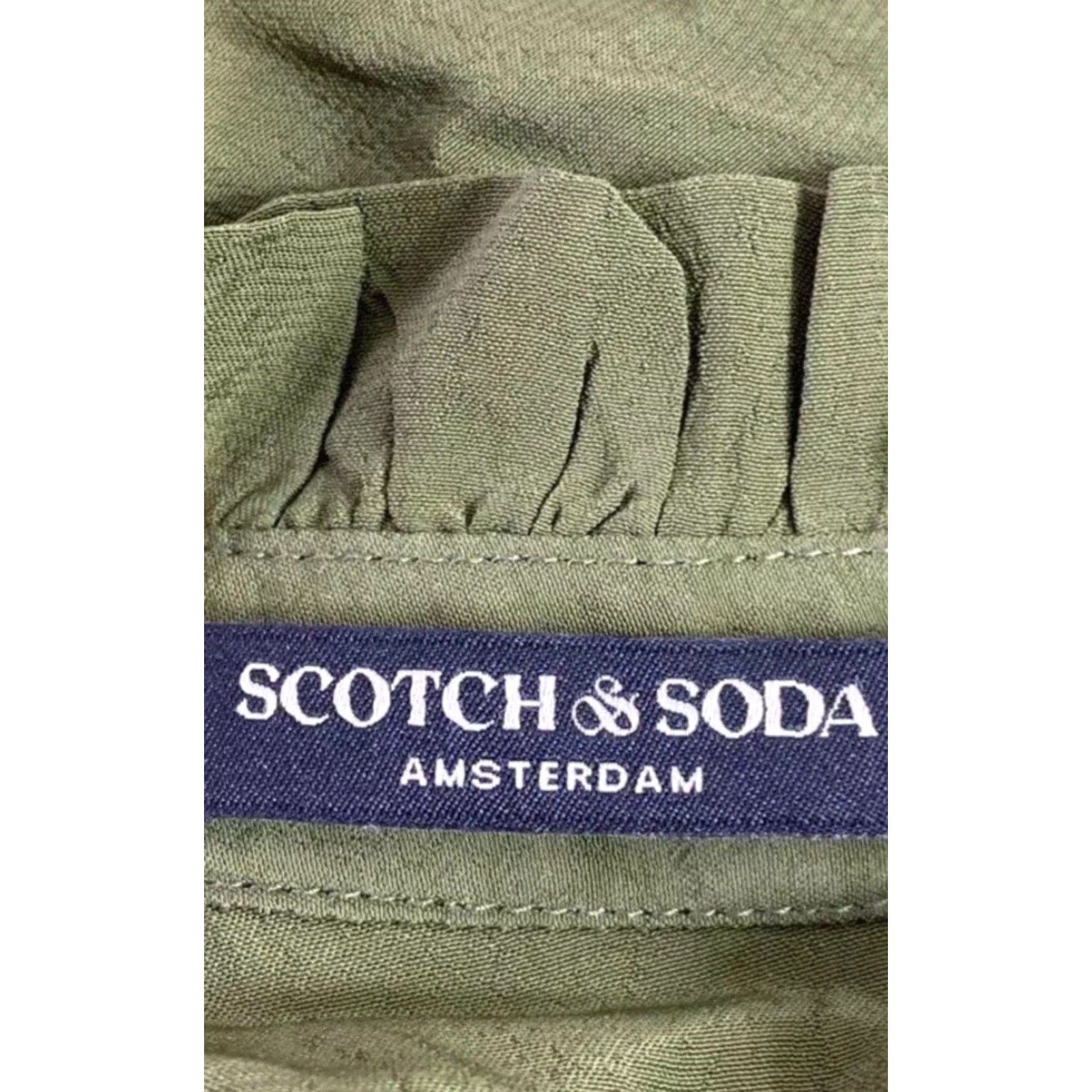 Scotch & Soda NEW NWT Women’s Scotch&Soda Olive Viscose Ruffle Tiered Everyday Dress Size 38 Size XS / US 0-2 / IT 36-38 - 3 Thumbnail